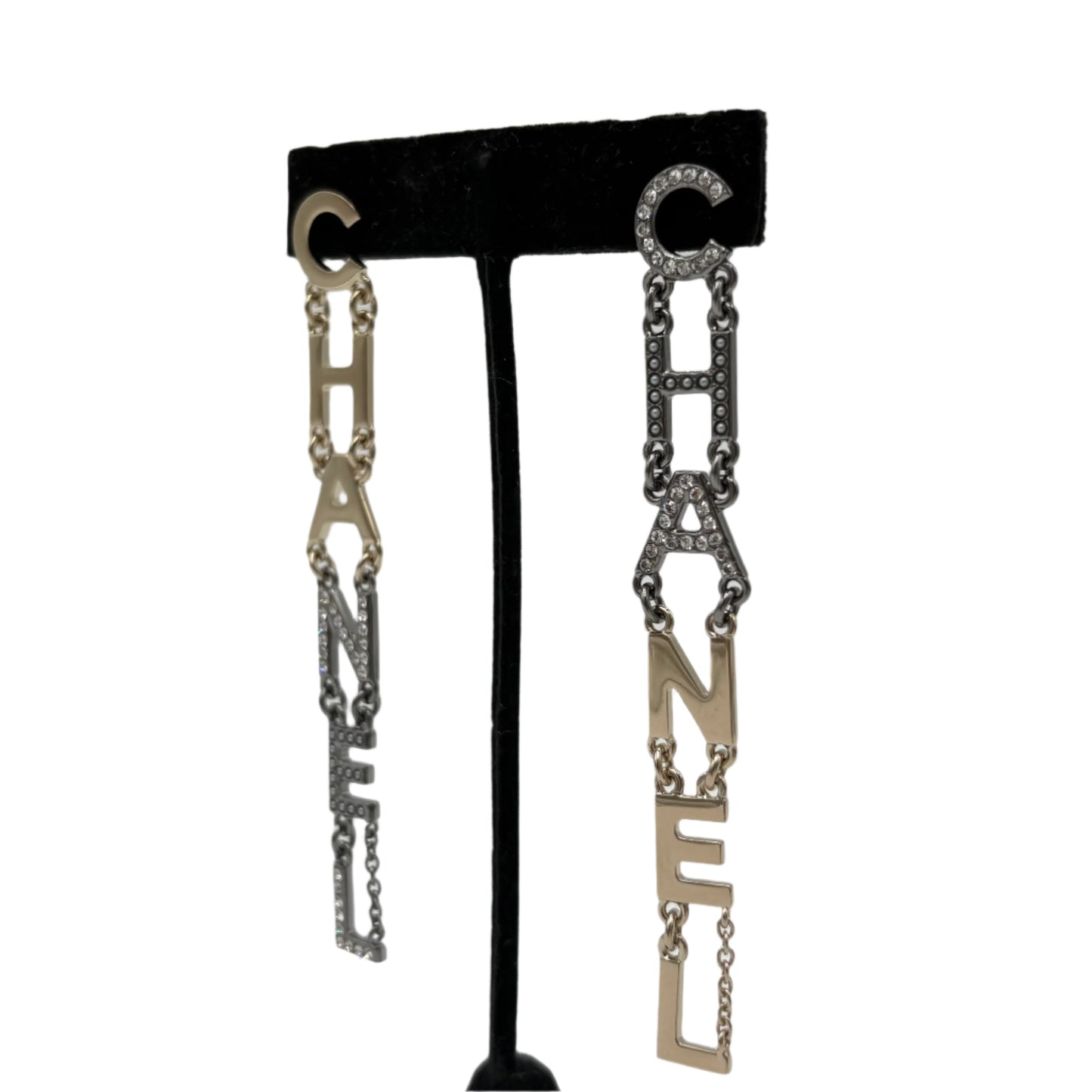 NIB Chanel 2020 Mixed Metal Dangle Earrings