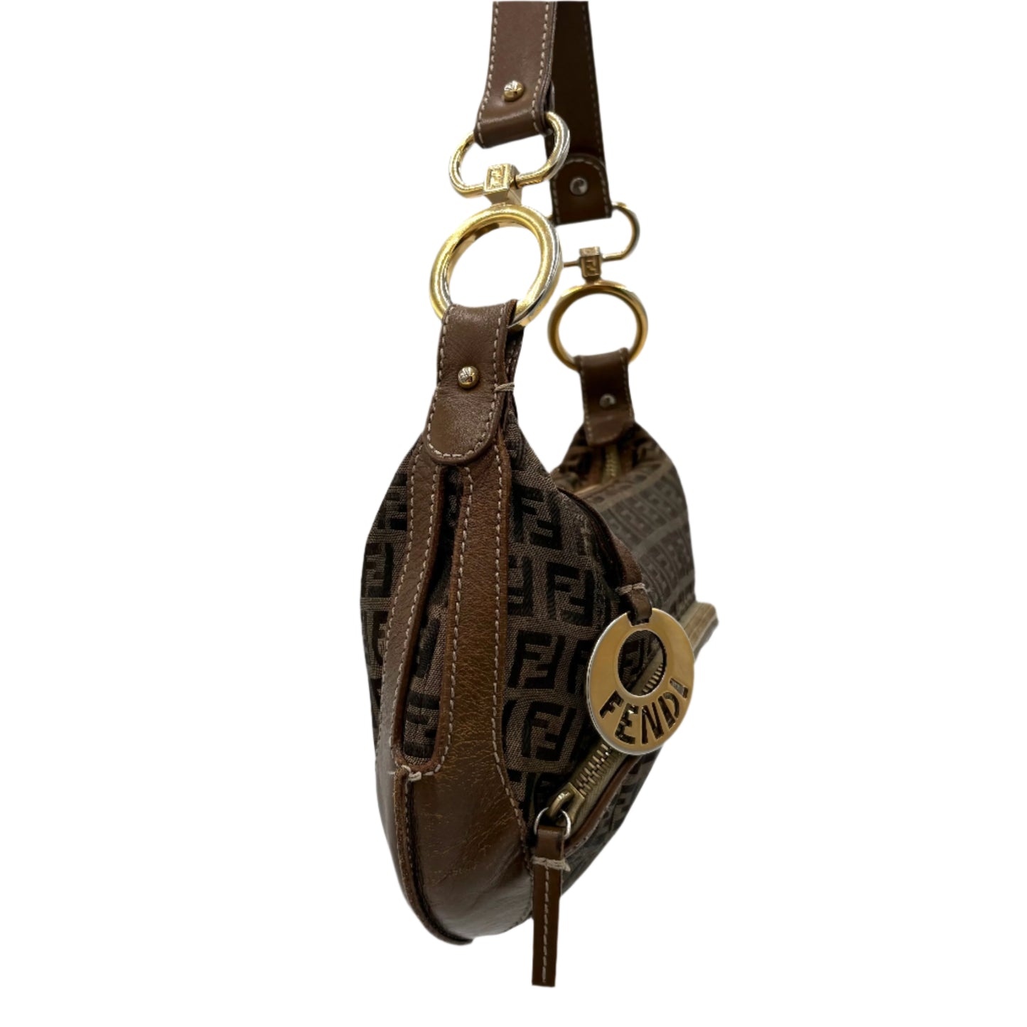 Vintage Fendi Zucchino Front Pocket Hobo Bag