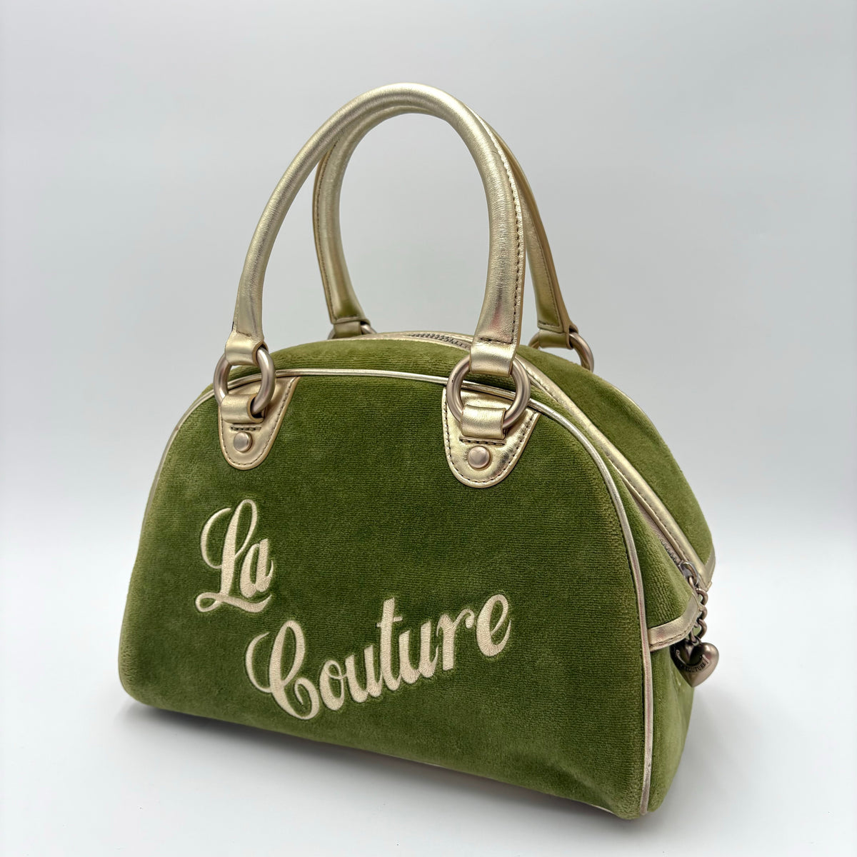 Juicy Couture Top Handle Velvet Bag Green