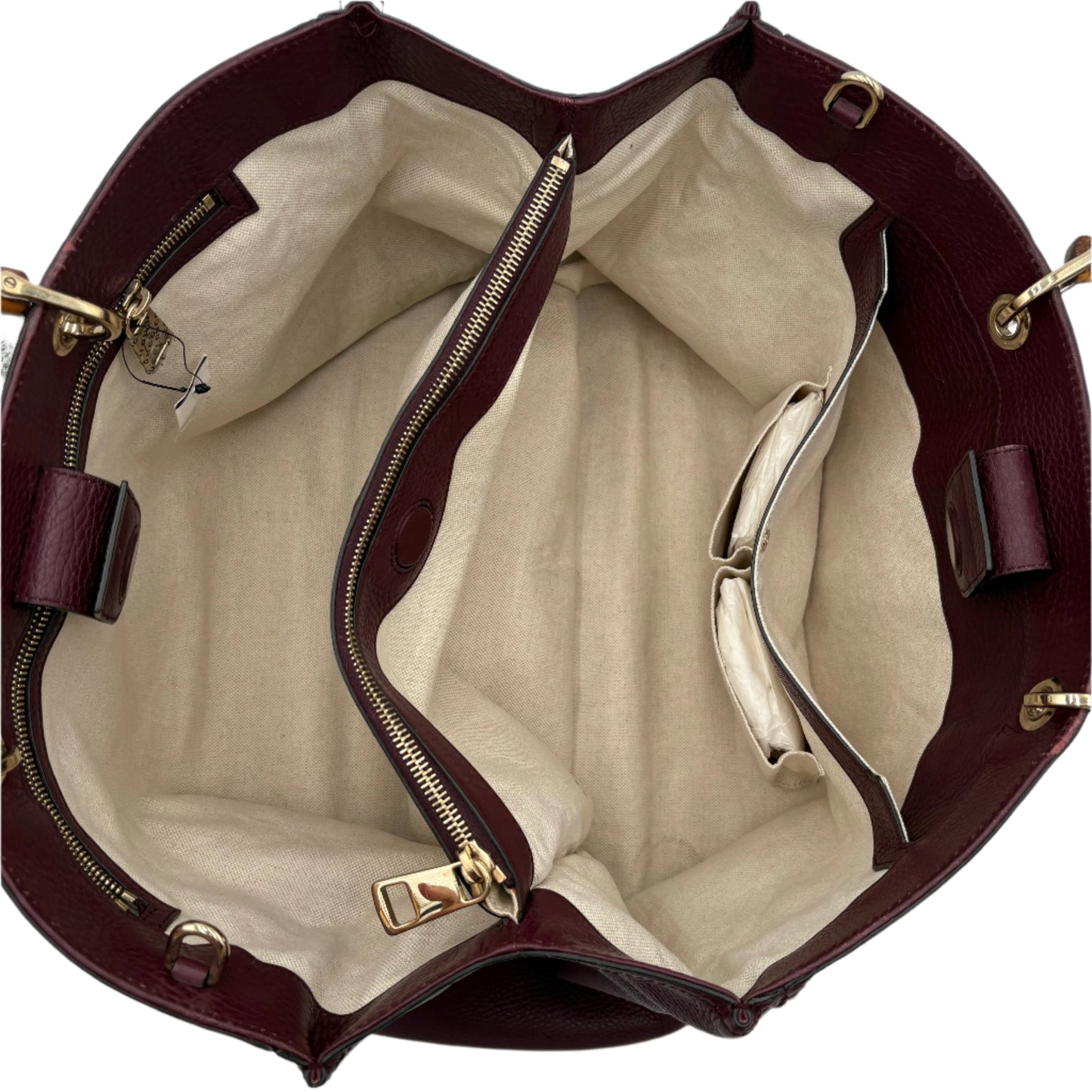 Gucci Bamboo Shopper Tote Bag-Burgundy