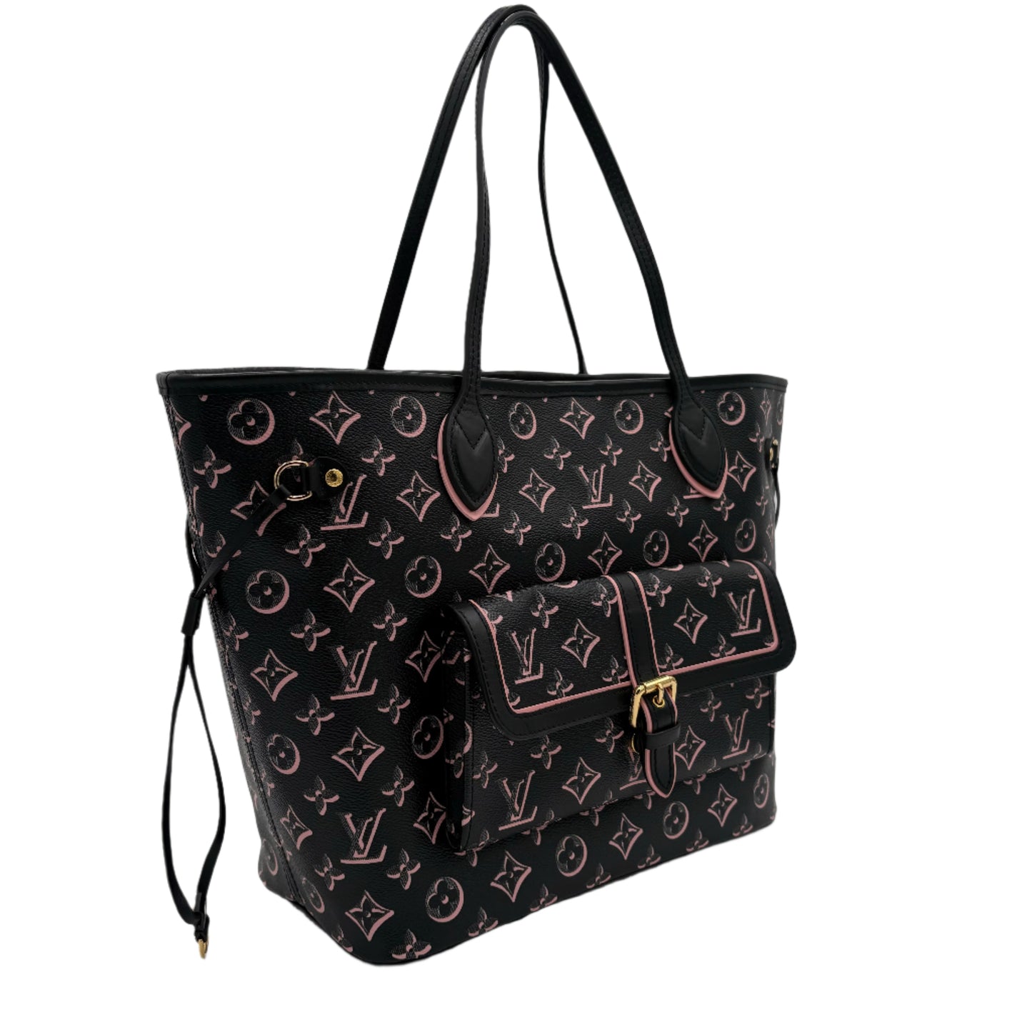 Chipped Louis Vuitton Neverfull NM Fall For You Tote