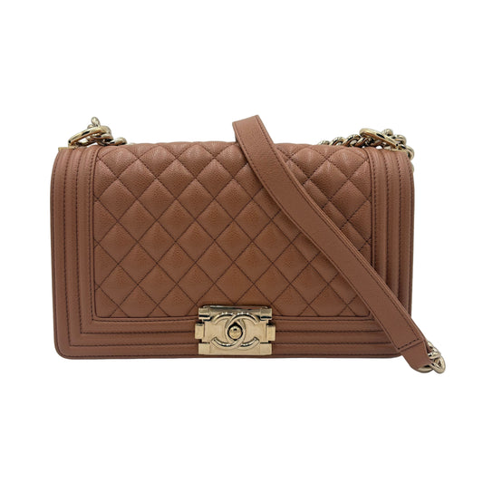 Chanel Pearl Caviar Medium Boy Bag