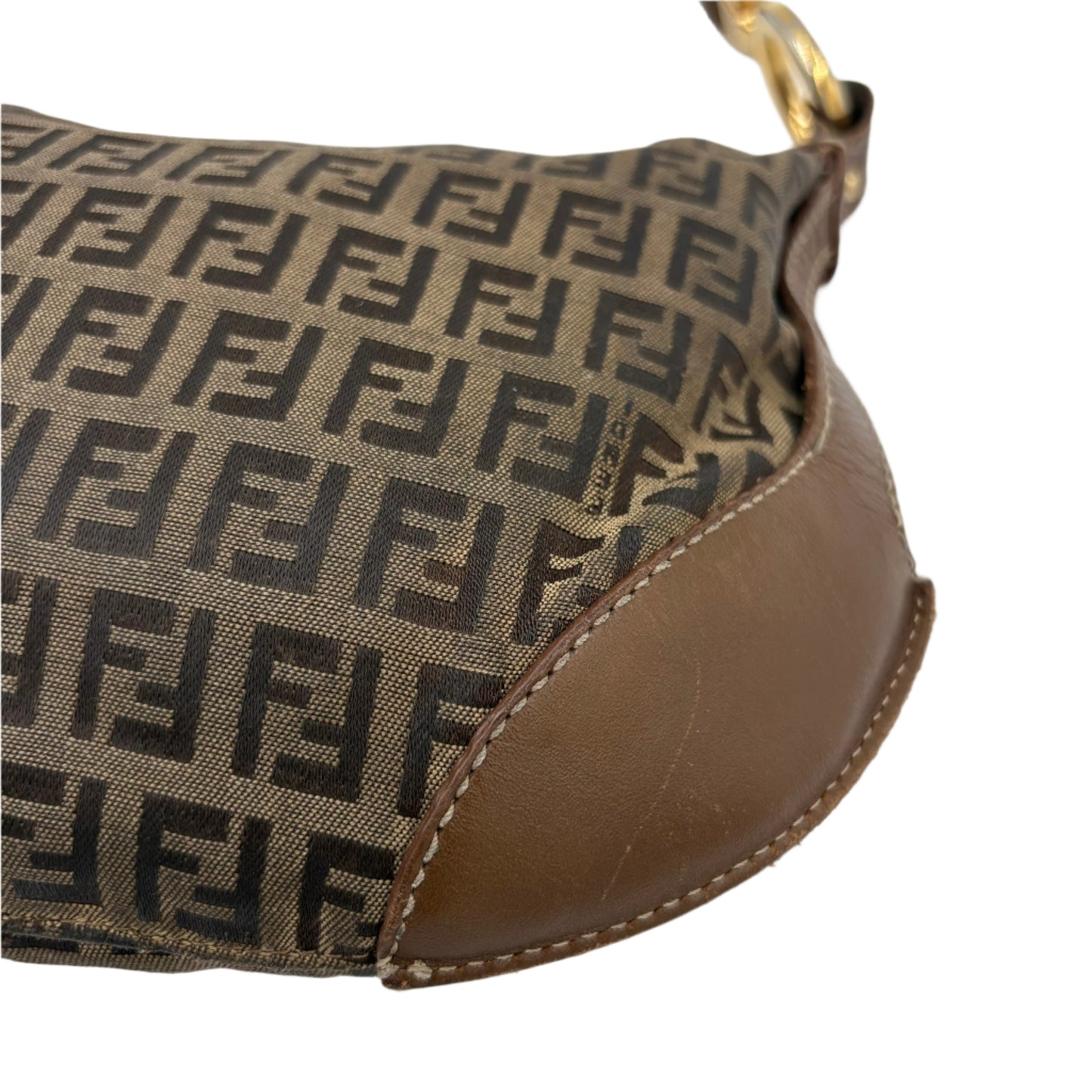 Vintage Fendi Zucchino Front Pocket Hobo Bag