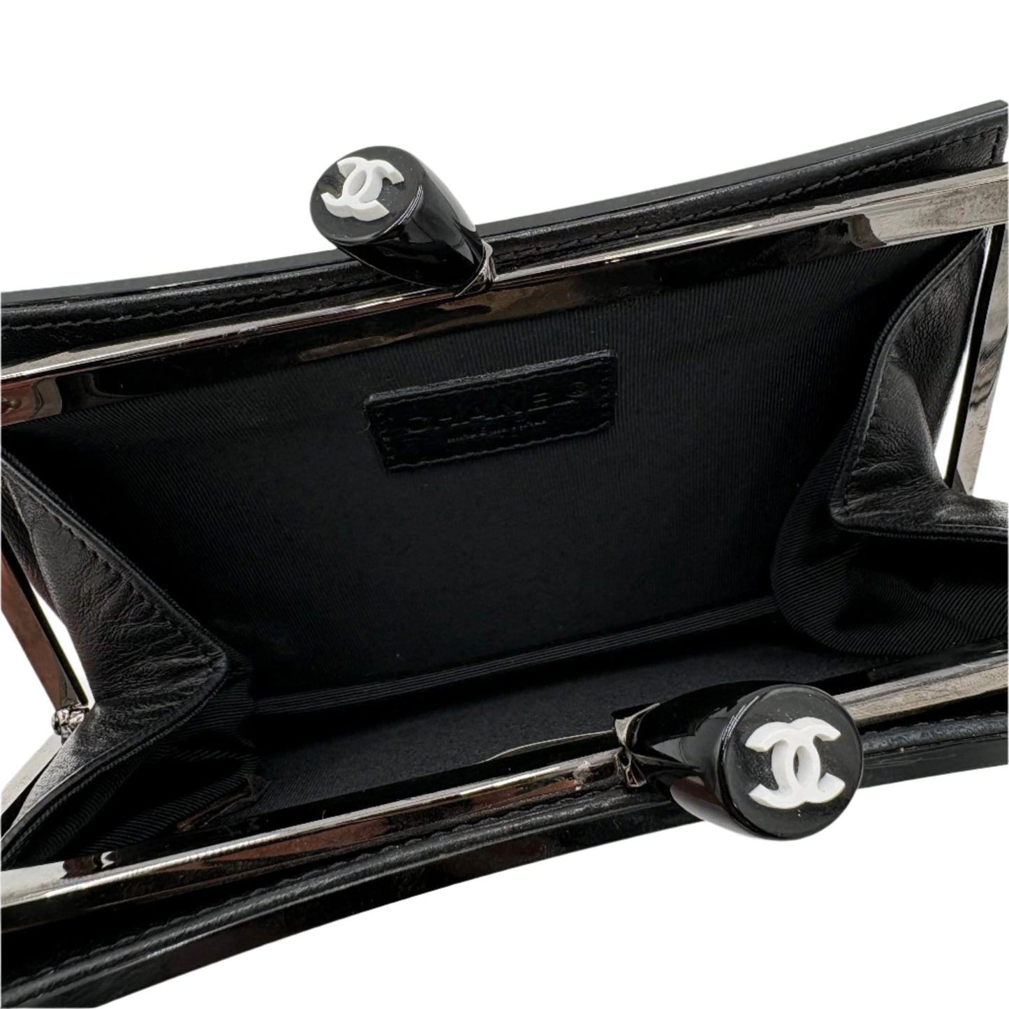 Chanel Lucite Kiss Lock Clutch