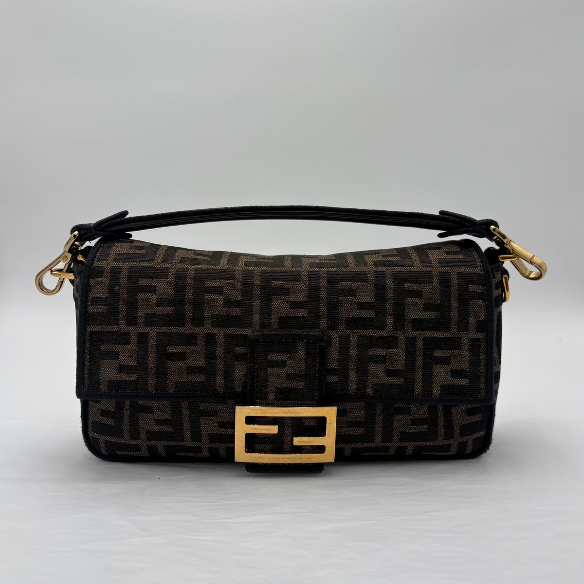 Fendi Baguette FF Jacquard 3 Way Bag
