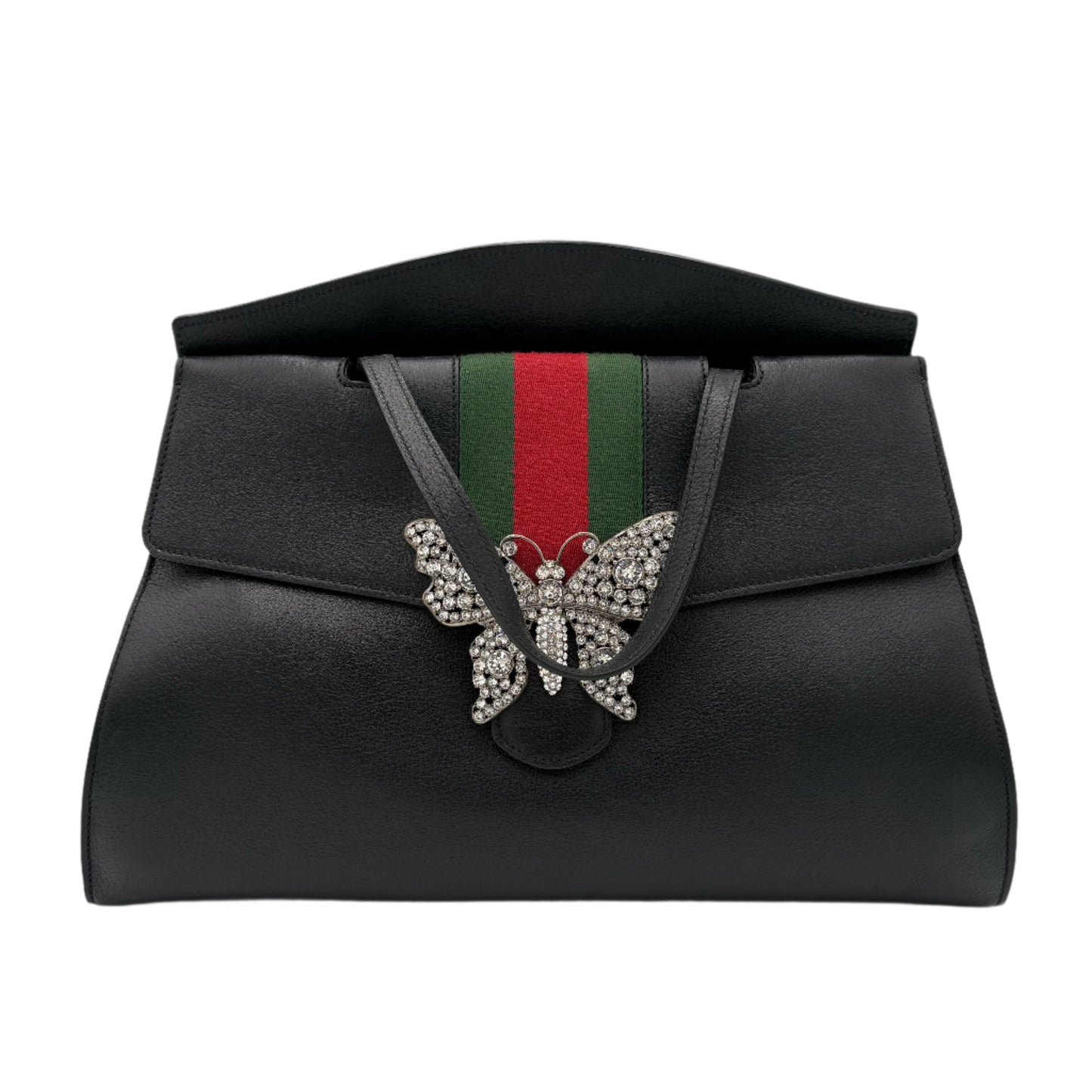 Gucci Crystal Butterfly Linea-Black : Large