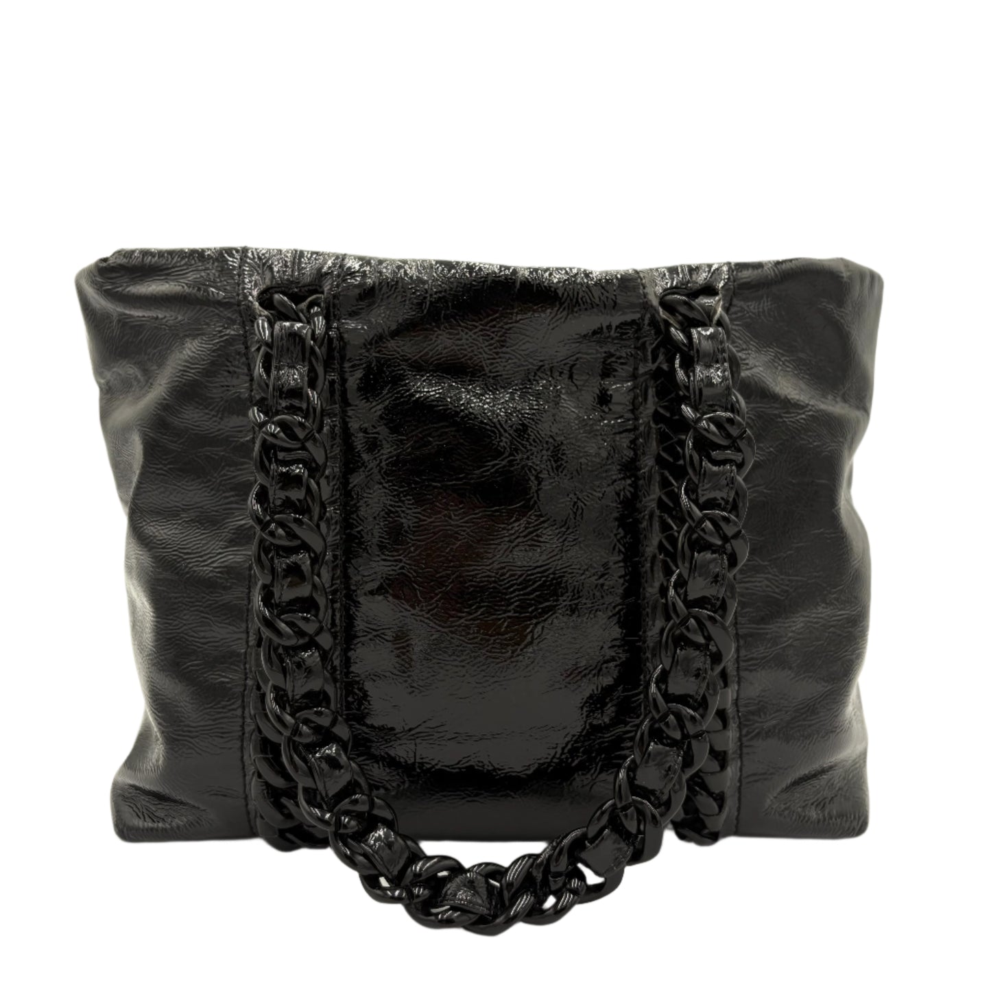 Chanel Plastic Modern Chain Bag-Black Patent