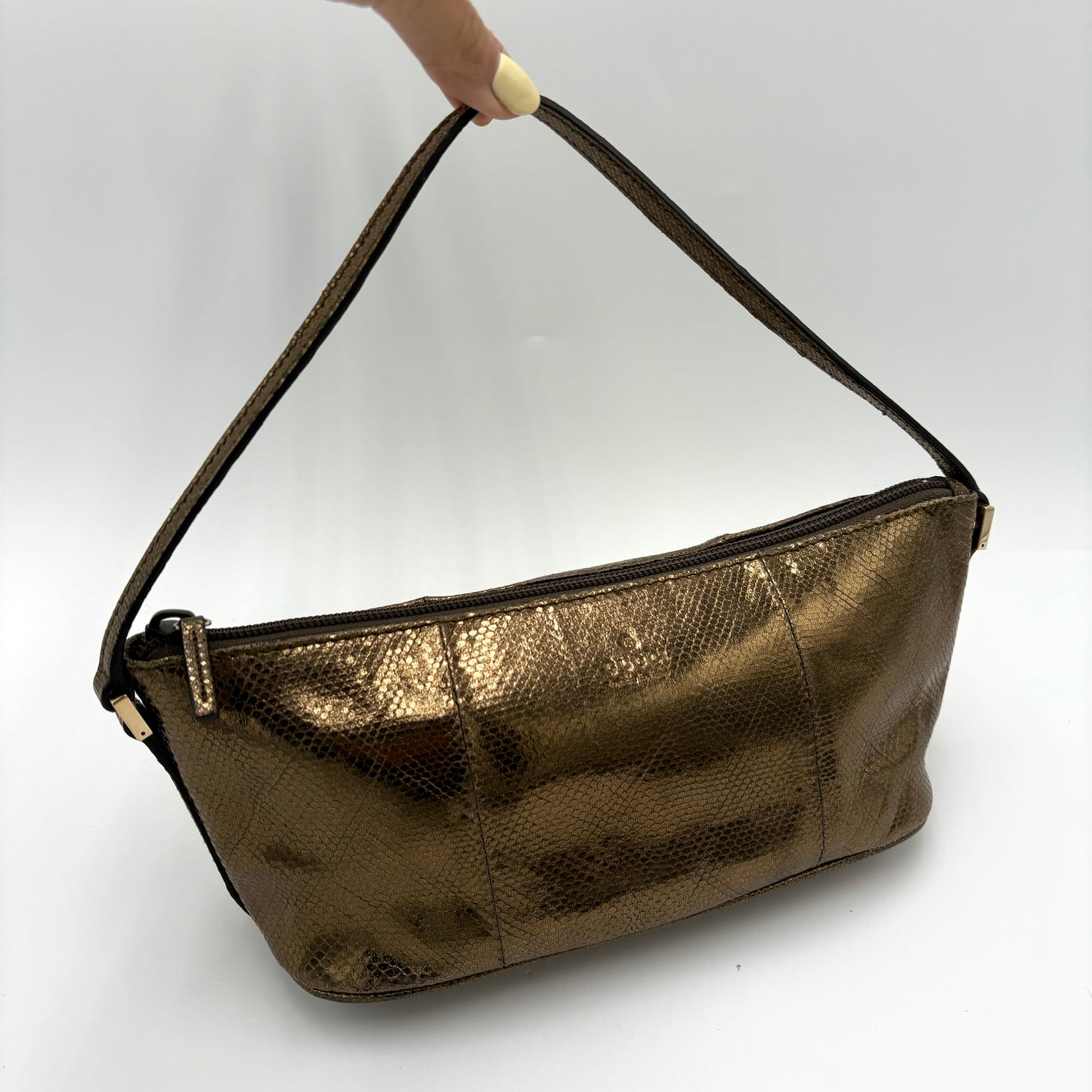 Gucci Snake Skin Karung Boat Pochette