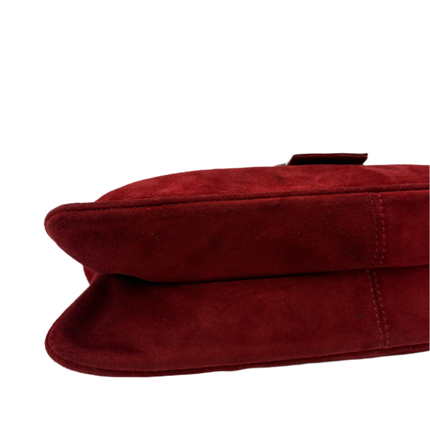 Fendi Suede Flap Baguette Rust