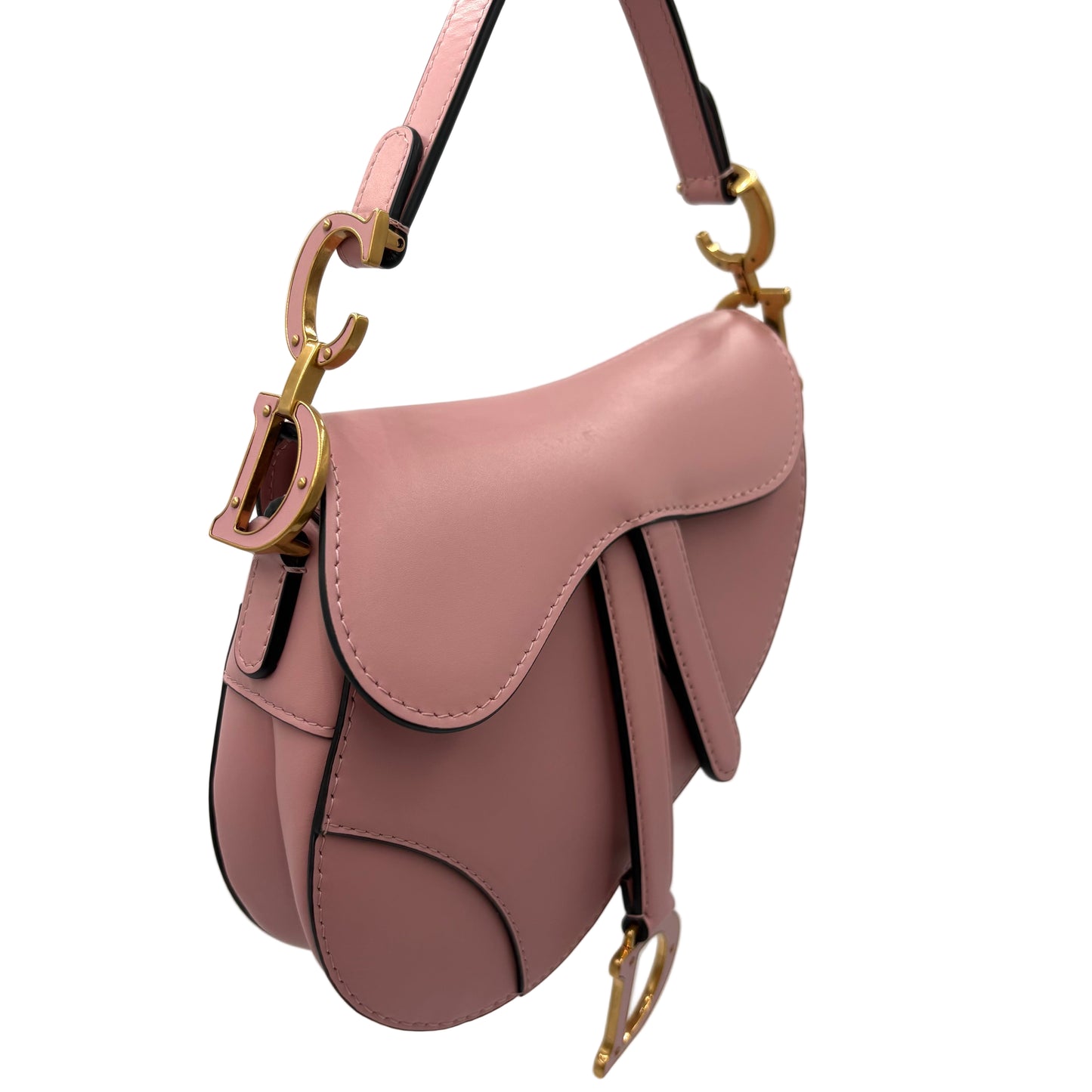 Christian Dior Mini Smooth Calfskin Saddle Bag with Strap