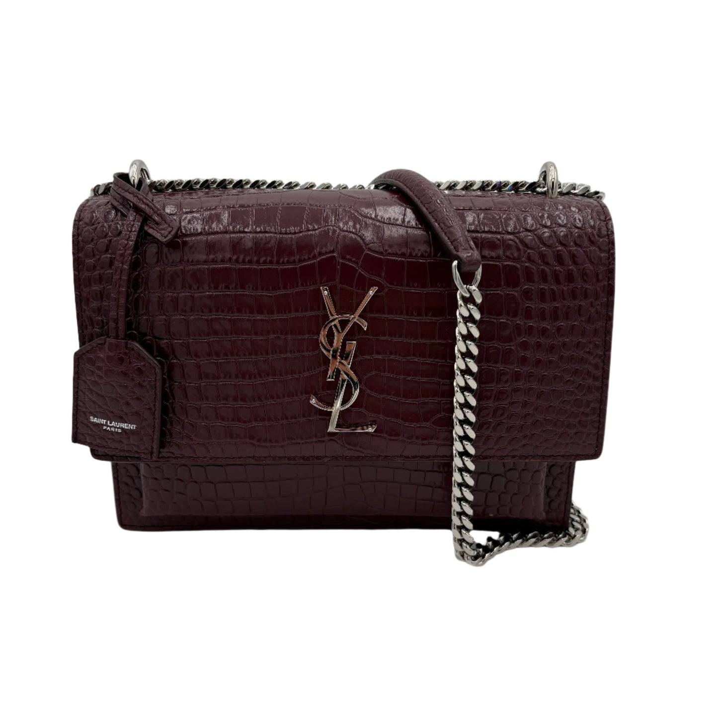 Saint Laurent Medium Sunset Chain Bag - Purple