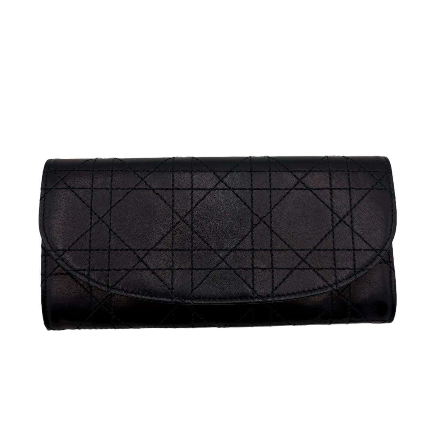 Dior Quilted Long Wallet-Black