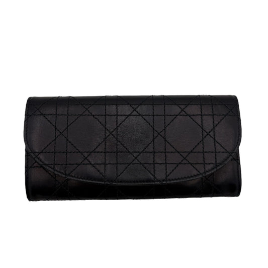 Dior Quilted Long Wallet-Black