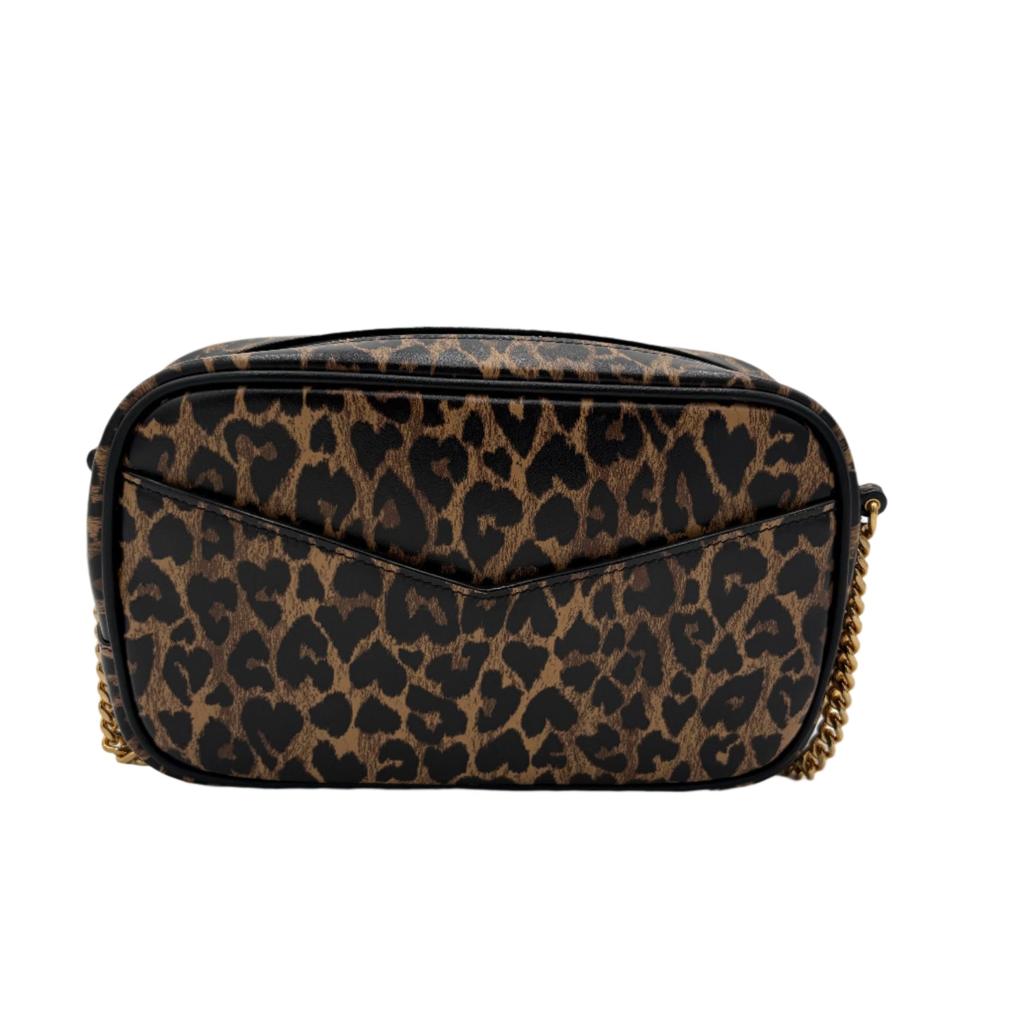 Saint Laurent 2020 Heart Leopard Print Mini Lou Camera Bag
