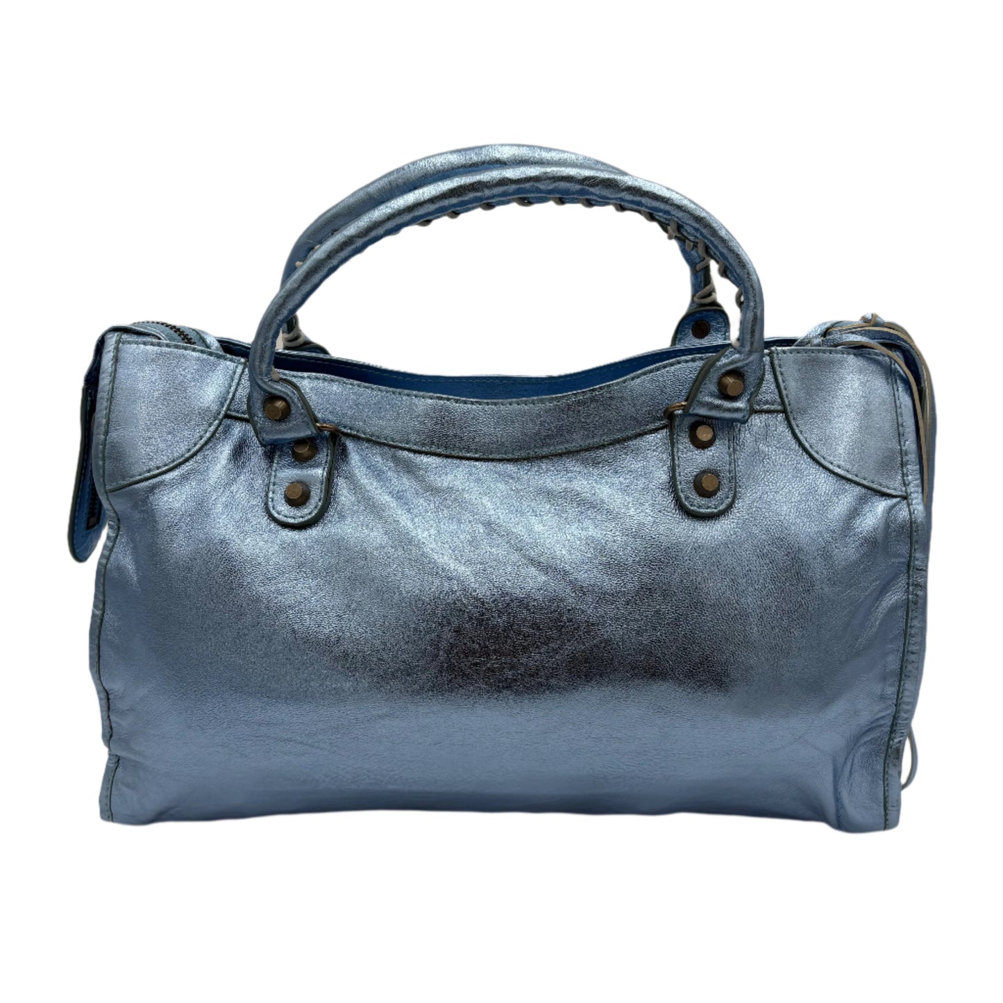 Balenciaga Giant 12 City Bag - Metallic Blue