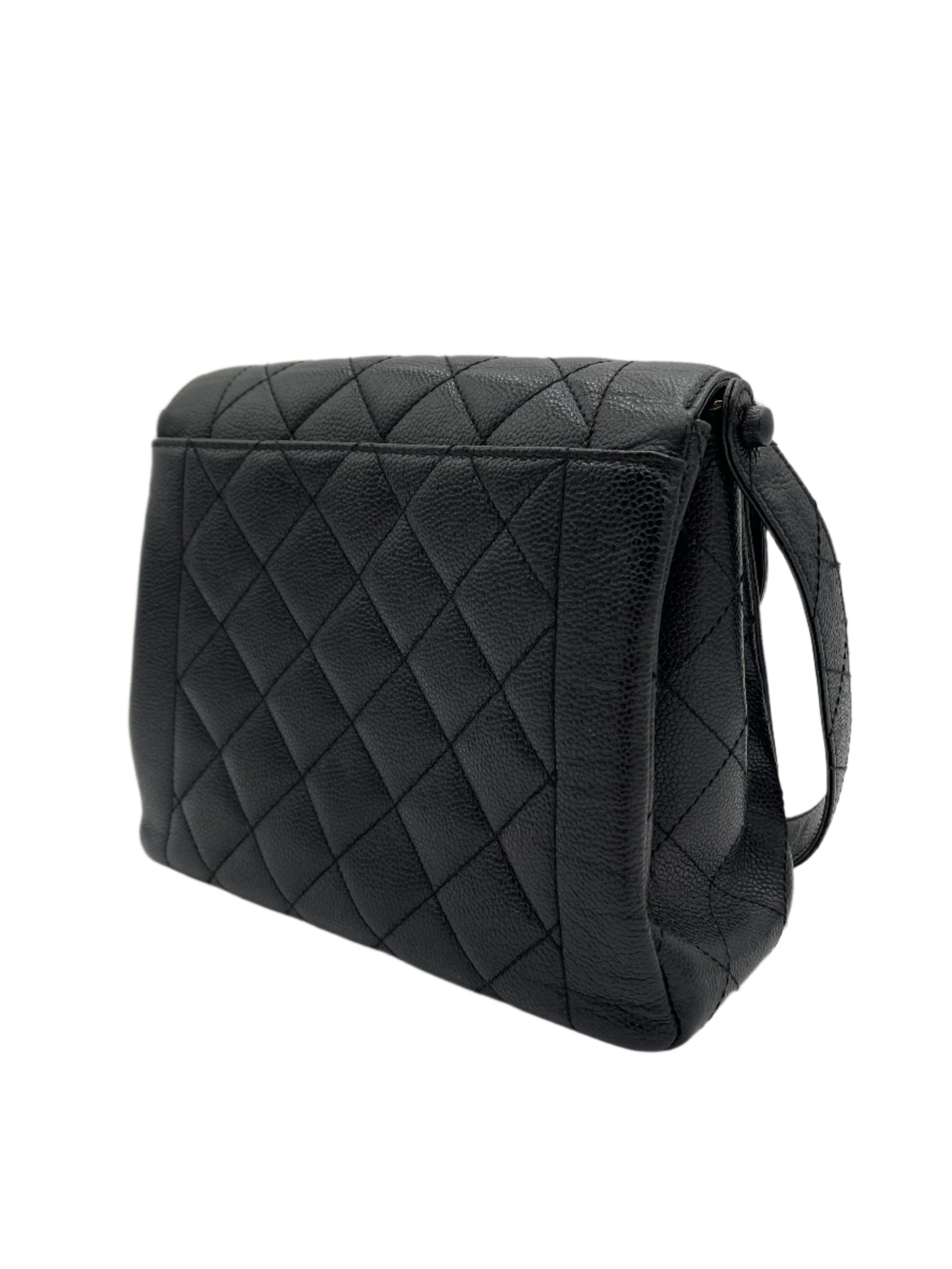 1996 Chanel Flap Shoulder Bag-Black Caviar