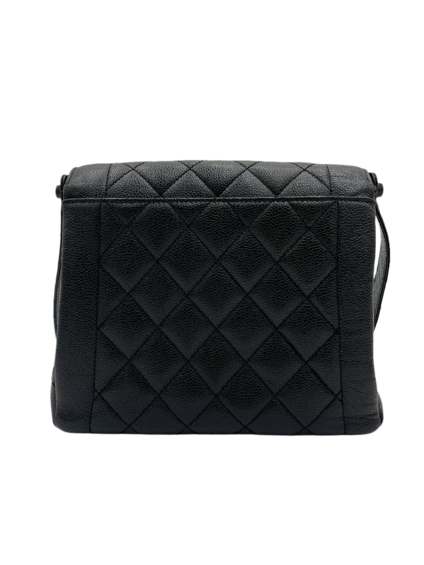 1996 Chanel Flap Shoulder Bag-Black Caviar