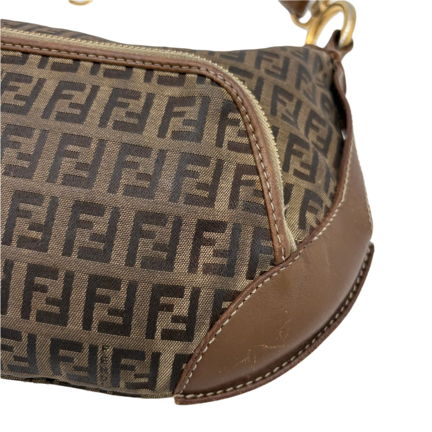 Vintage Fendi Zucchino Front Pocket Hobo Bag