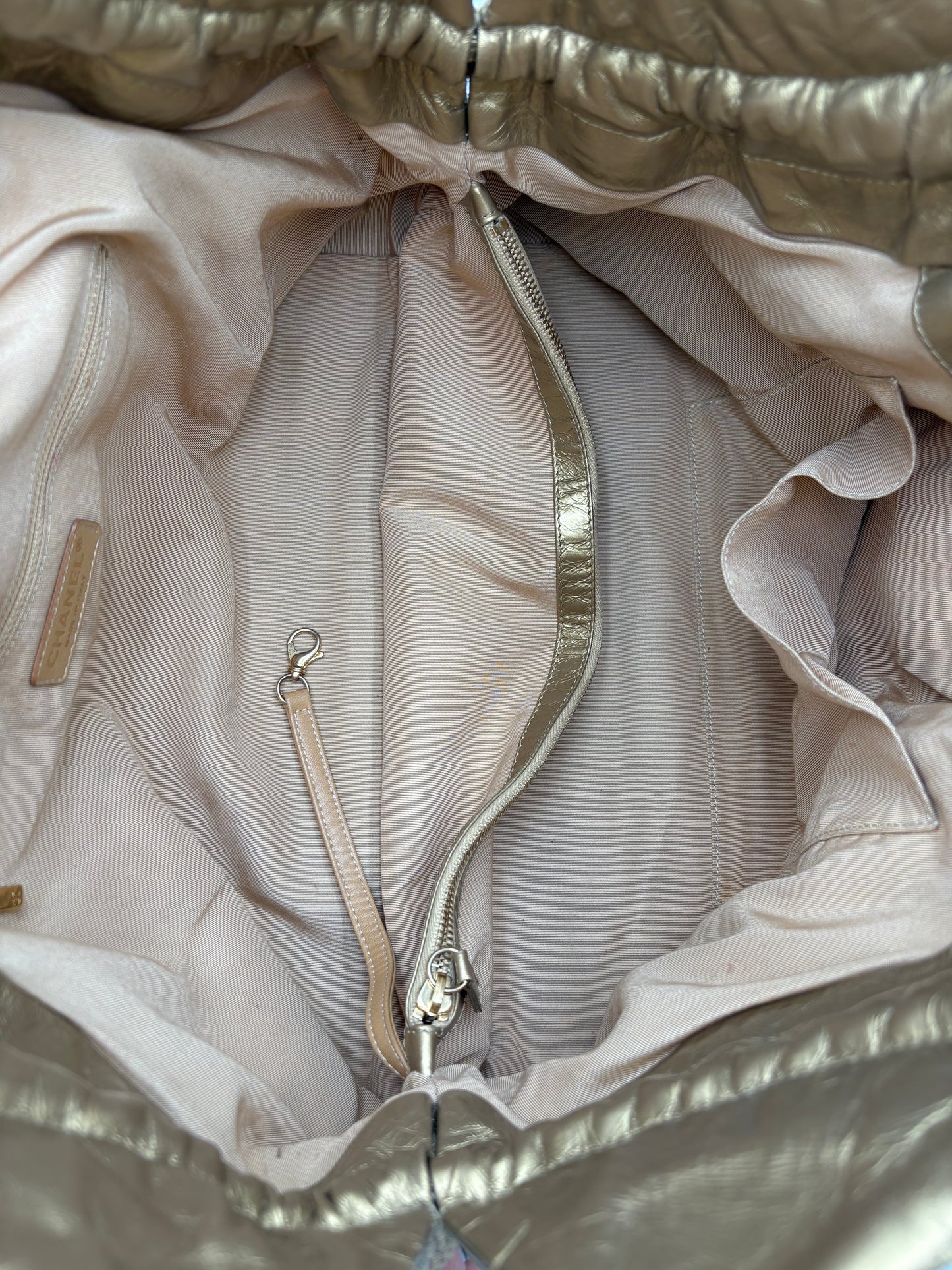 Chanel Matelasse Diamond Tote-Gold