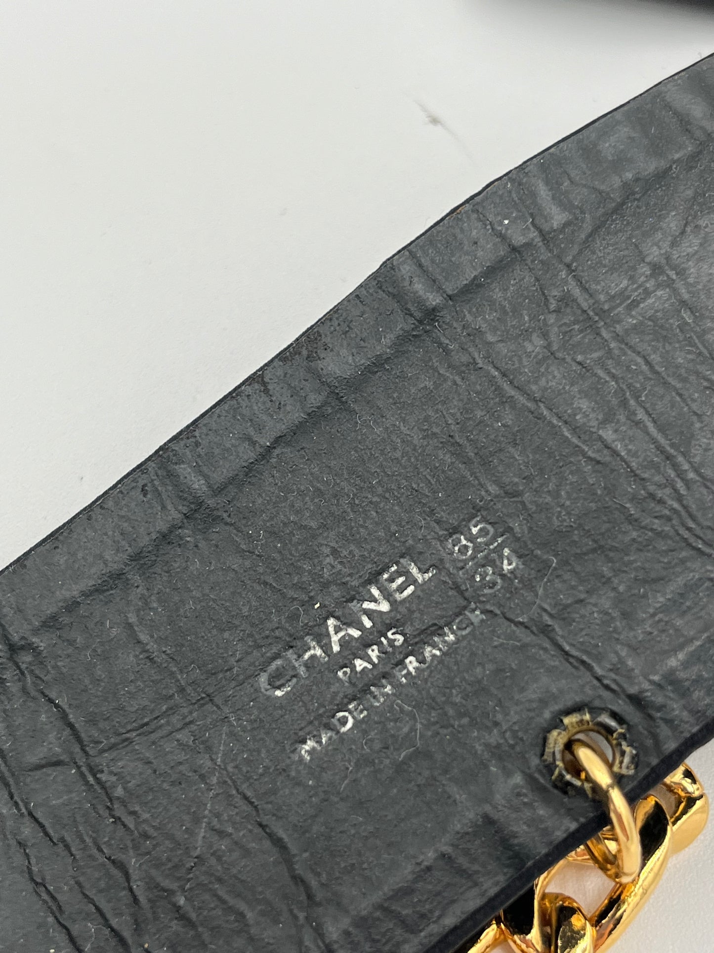 Vintage Chanel Satin Bow Belt w/Chain