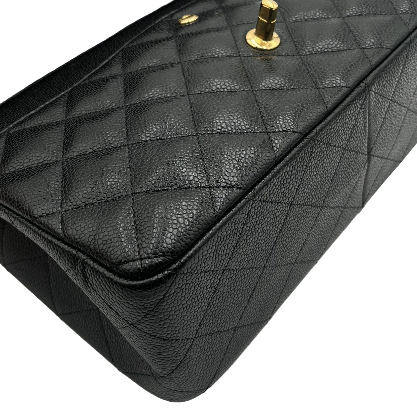 2018 Chanel Double Flap Bag-Black Caviar : Jumbo