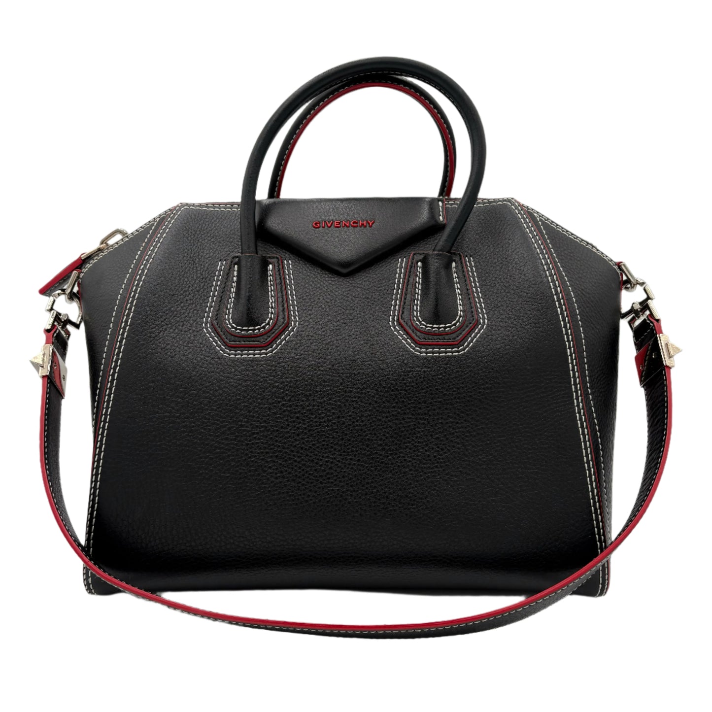 Givenchy Antigone Satchel Bag-Black/Red : Medium