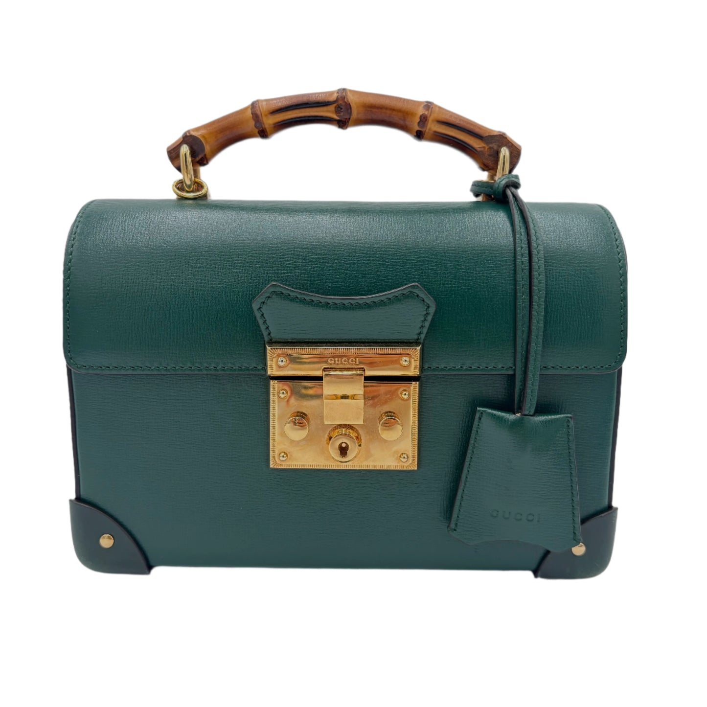 Gucci Small Padlock Bamboo Top Handle