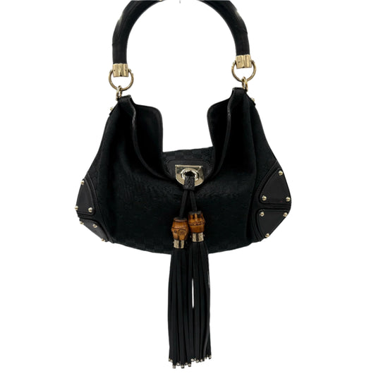 Gucci Indy Bamboo Tassel Handbag
