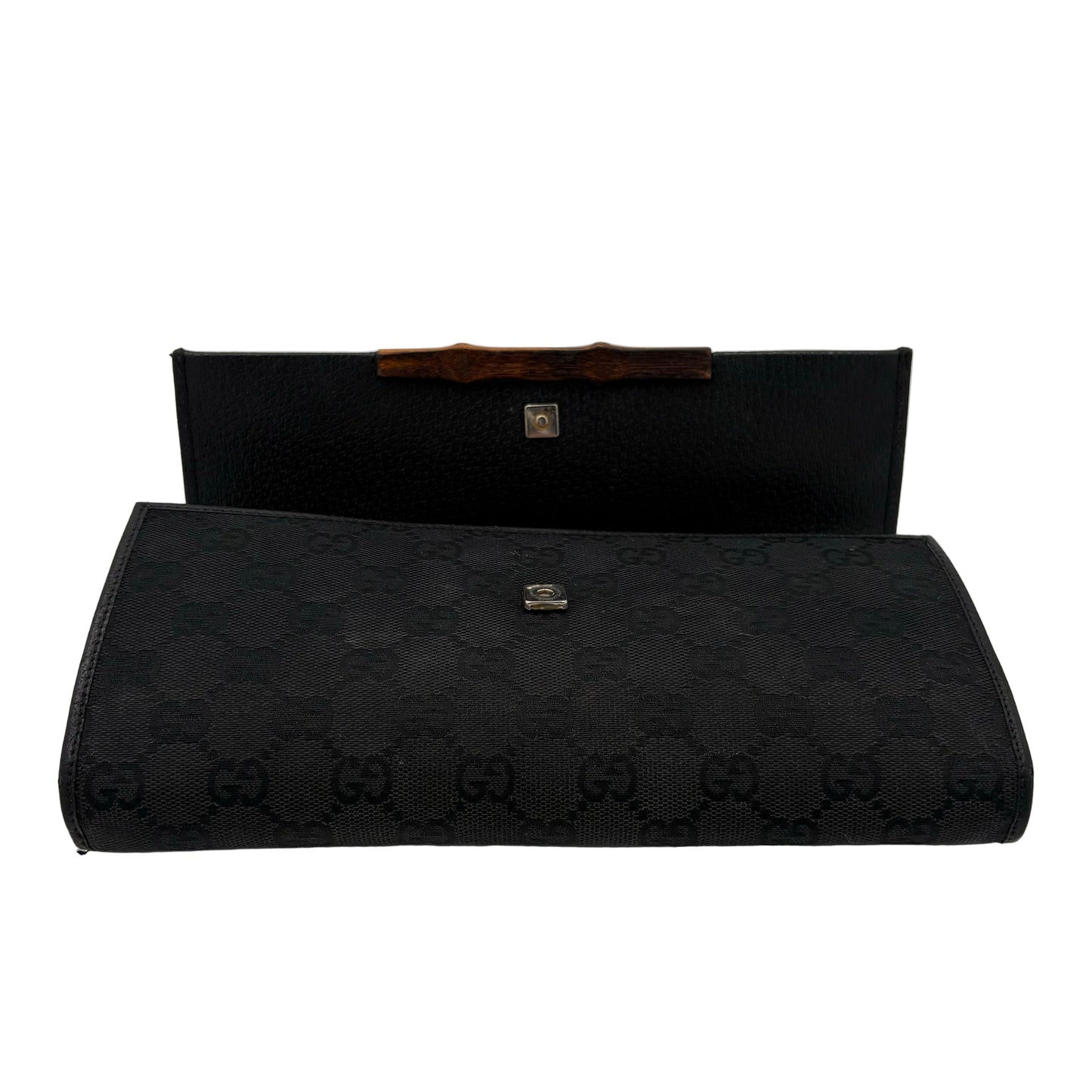 Gucci GG Canvas Lady Bamboo Clutch/Crossbody