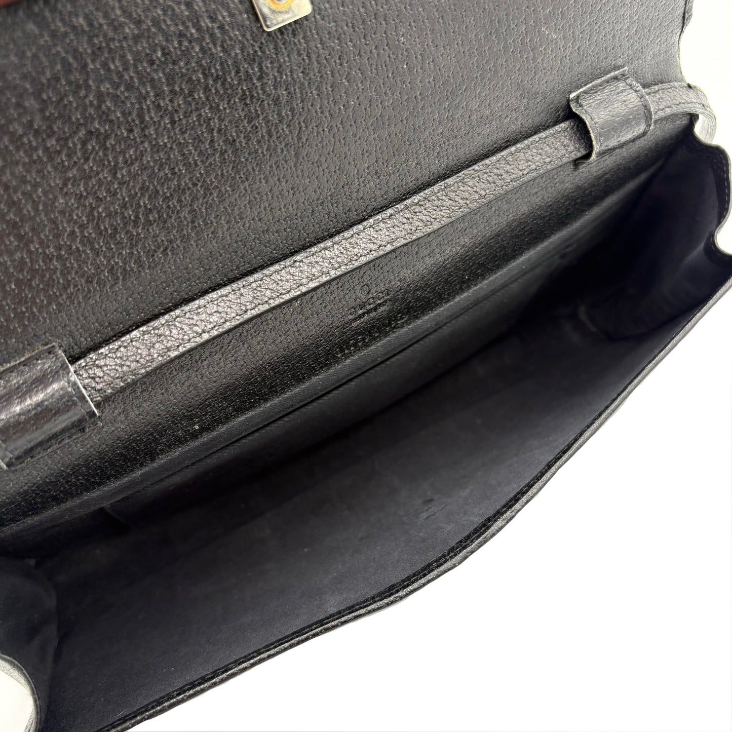 Gucci GG Canvas Lady Bamboo Clutch/Crossbody