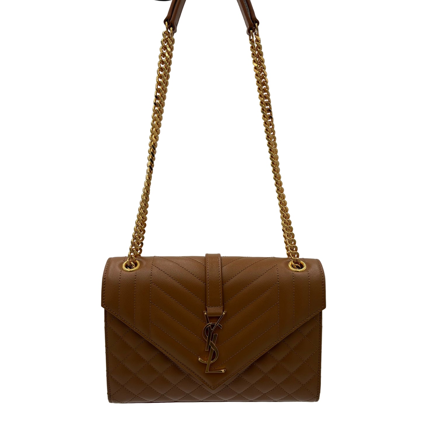Saint Laurent Envelope Medium Matelassé Lambskin Bag