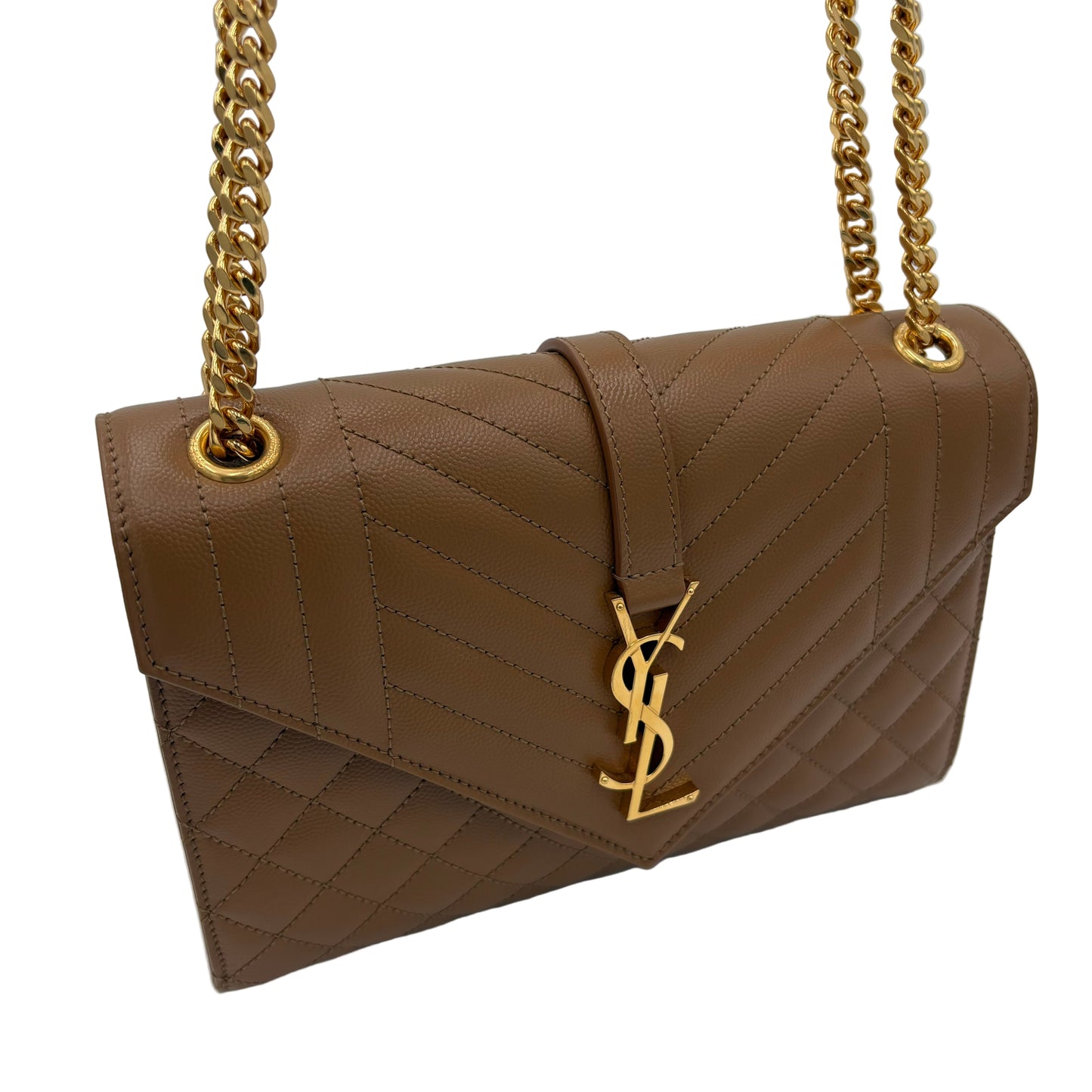 Saint Laurent Envelope Medium Matelassé Lambskin Bag