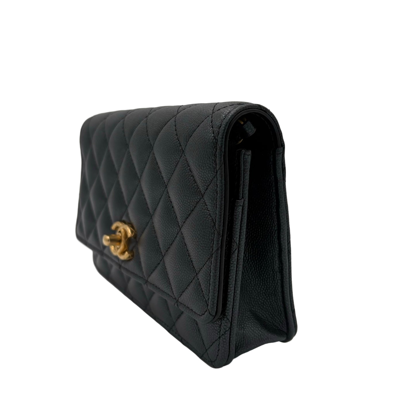 MINT 2023 Chanel Quilted Caviar Wallet On Chain