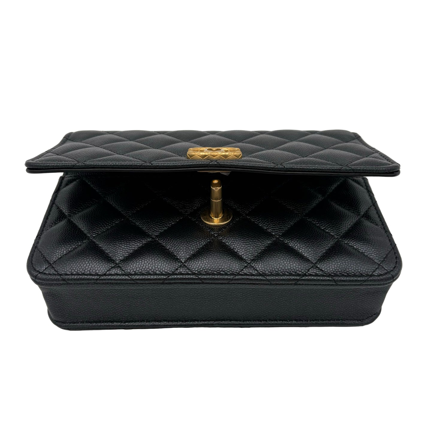 MINT 2023 Chanel Quilted Caviar Wallet On Chain