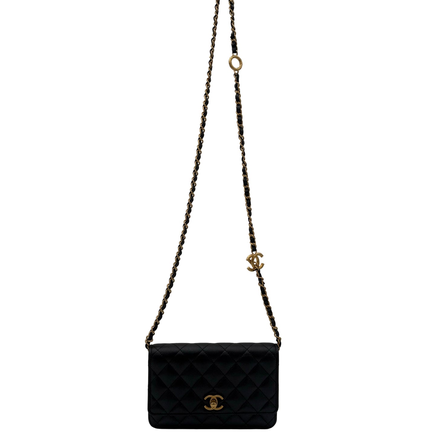 MINT 2023 Chanel Quilted Caviar Wallet On Chain