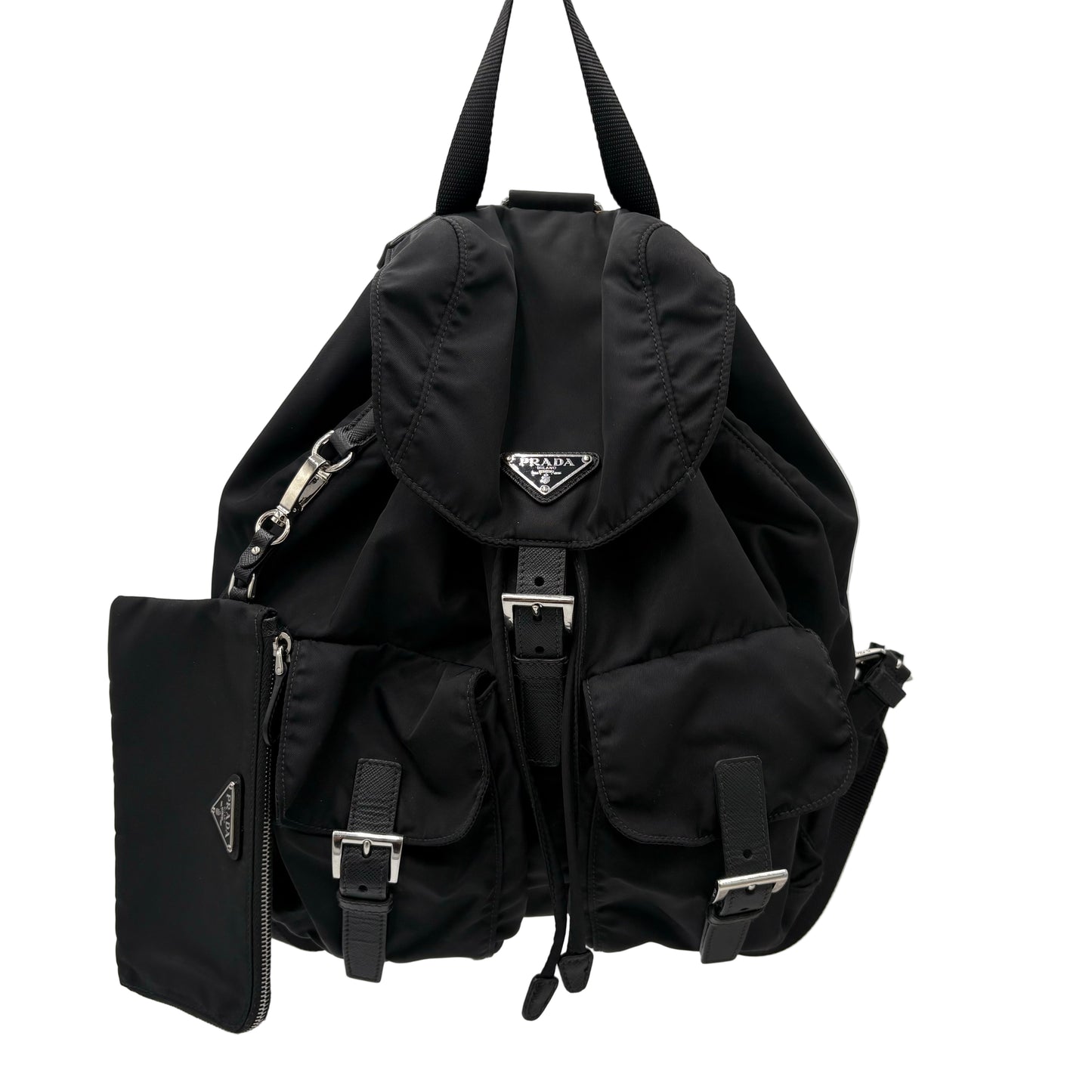 Prada re-Nylon Backpack W/Pouch Medium