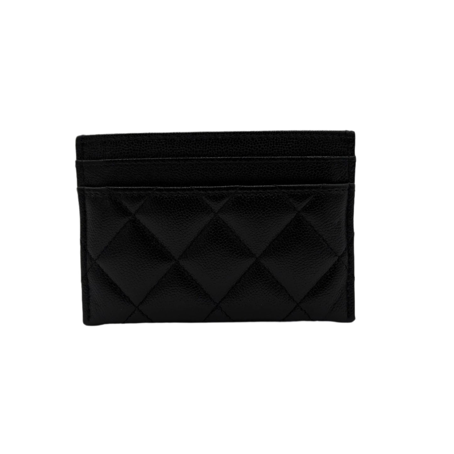 MIB Chanel Card Holder: Black/Gold