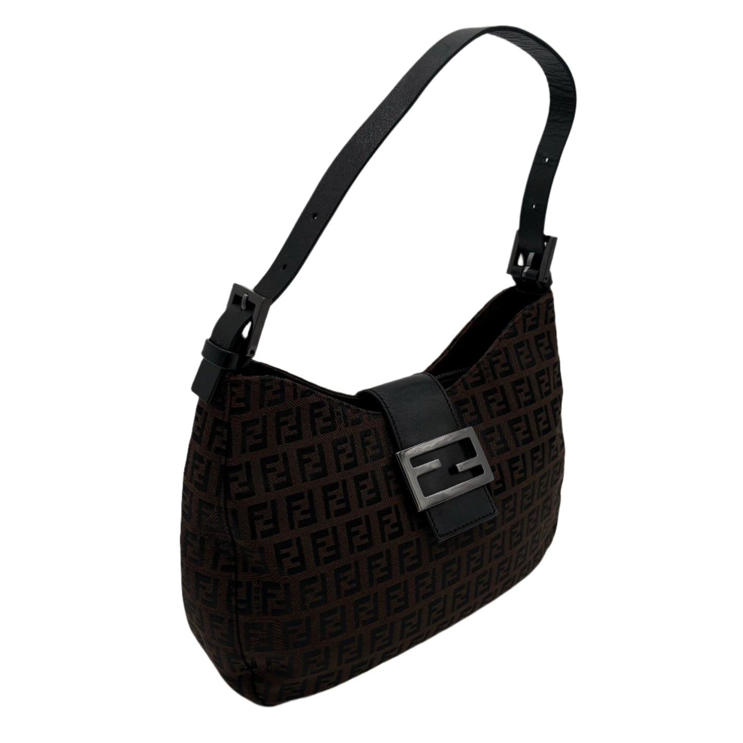 Fendi Zucchino Canvas Shoulder Bag