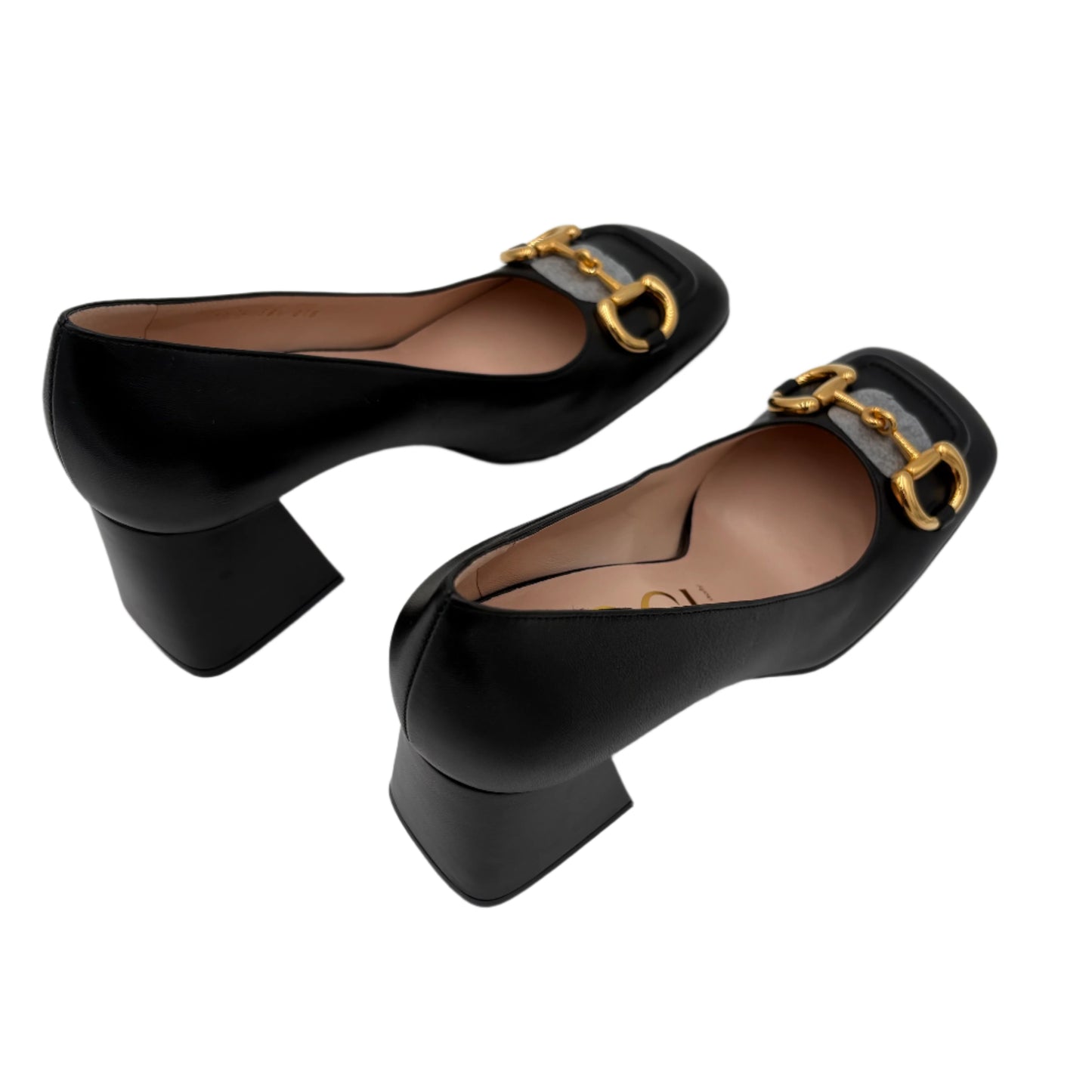 MIB GUCCI Baby Flared Block Heel Pumps
