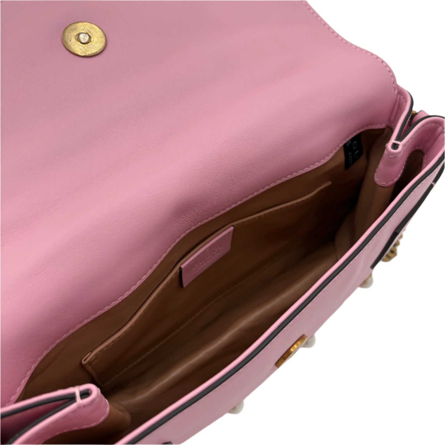 Gucci Pink Pearl Broadway Bee Bag