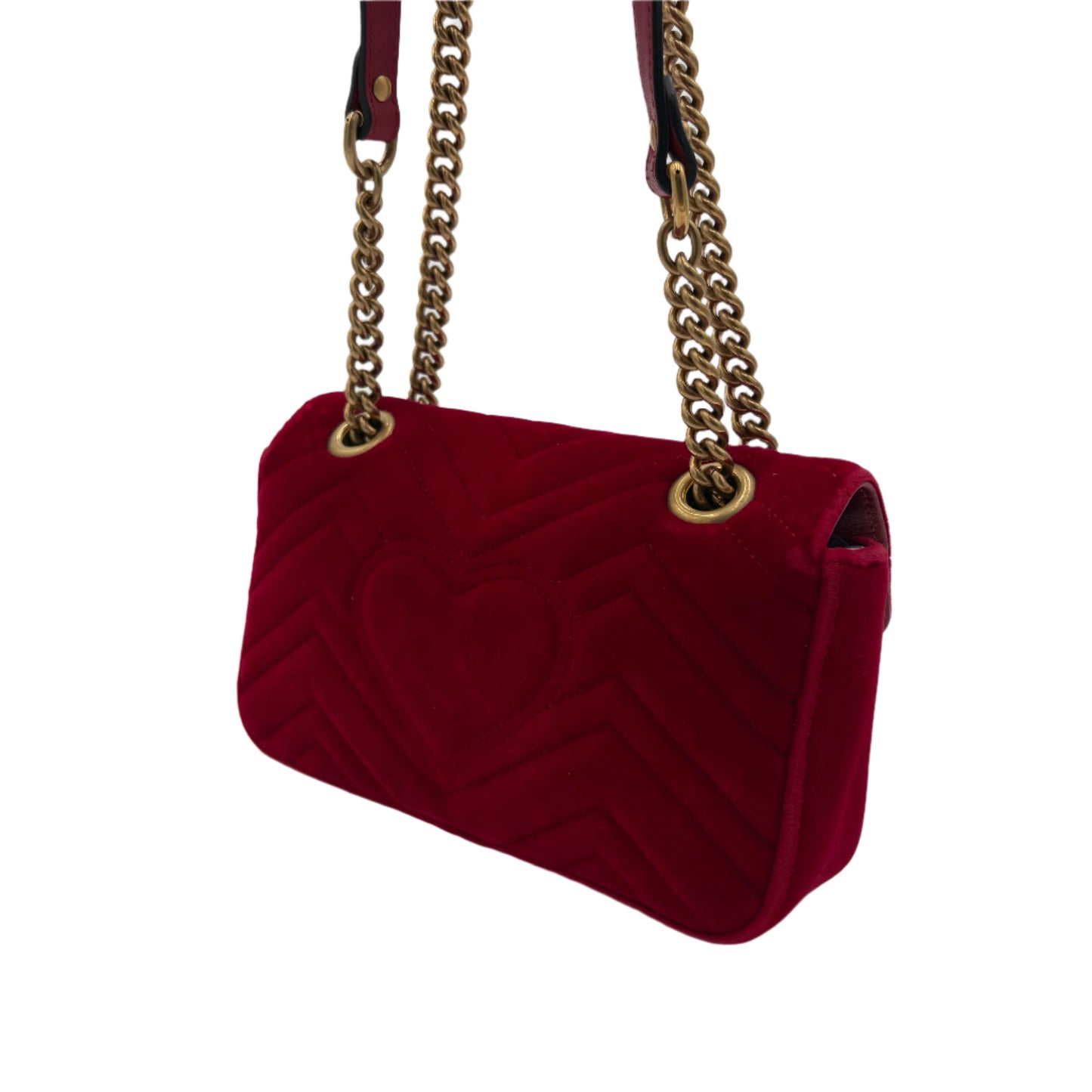 Gucci Velvet GG Velvet Marmont Small Red