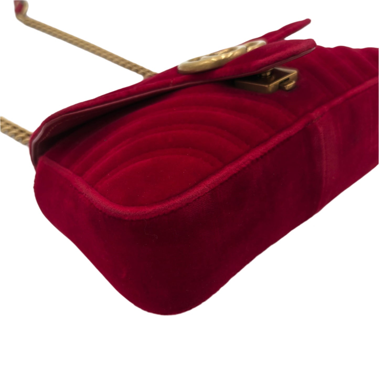 Gucci Velvet GG Velvet Marmont Small Red