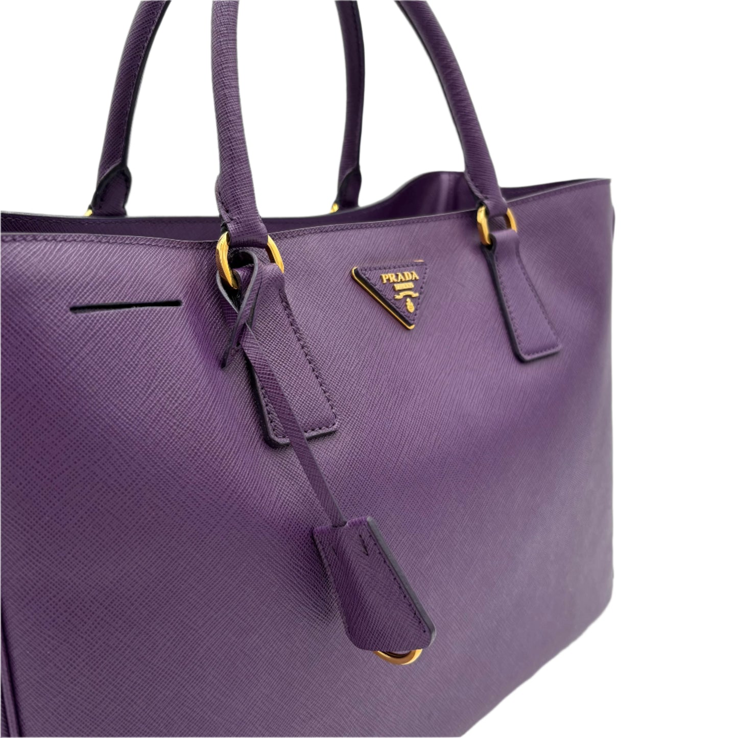Prada Lux Saffiano Leather Tote-Purple : Medium