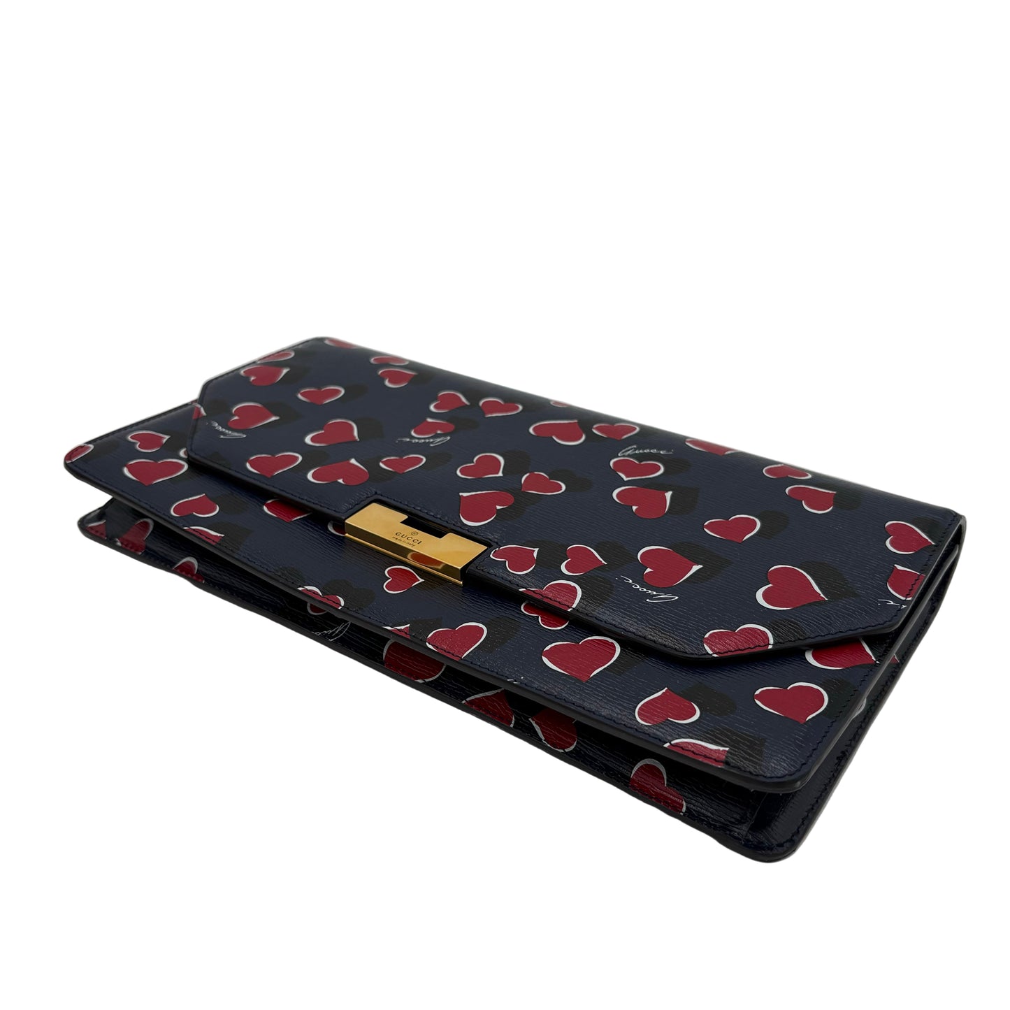 Gucci Leather Heart's A flutter Clutch