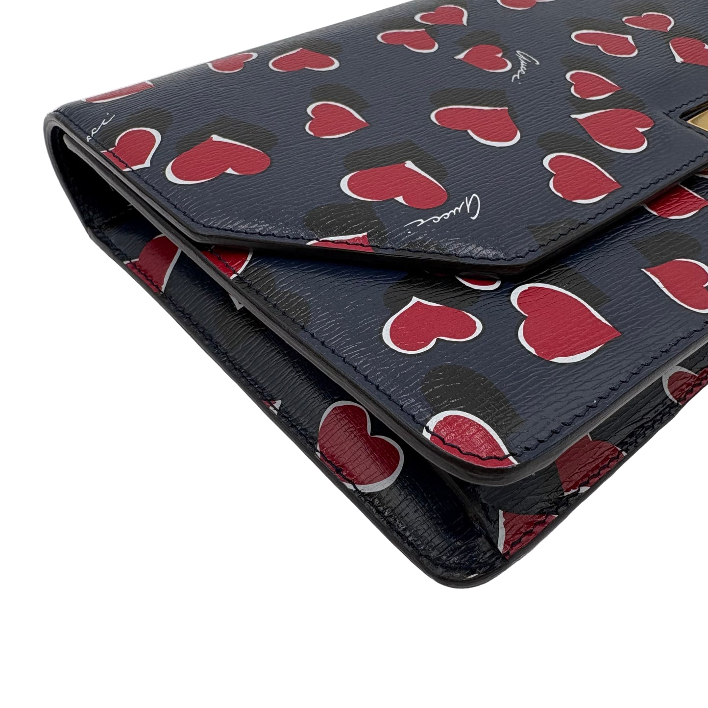 Gucci Leather Heart's A flutter Clutch