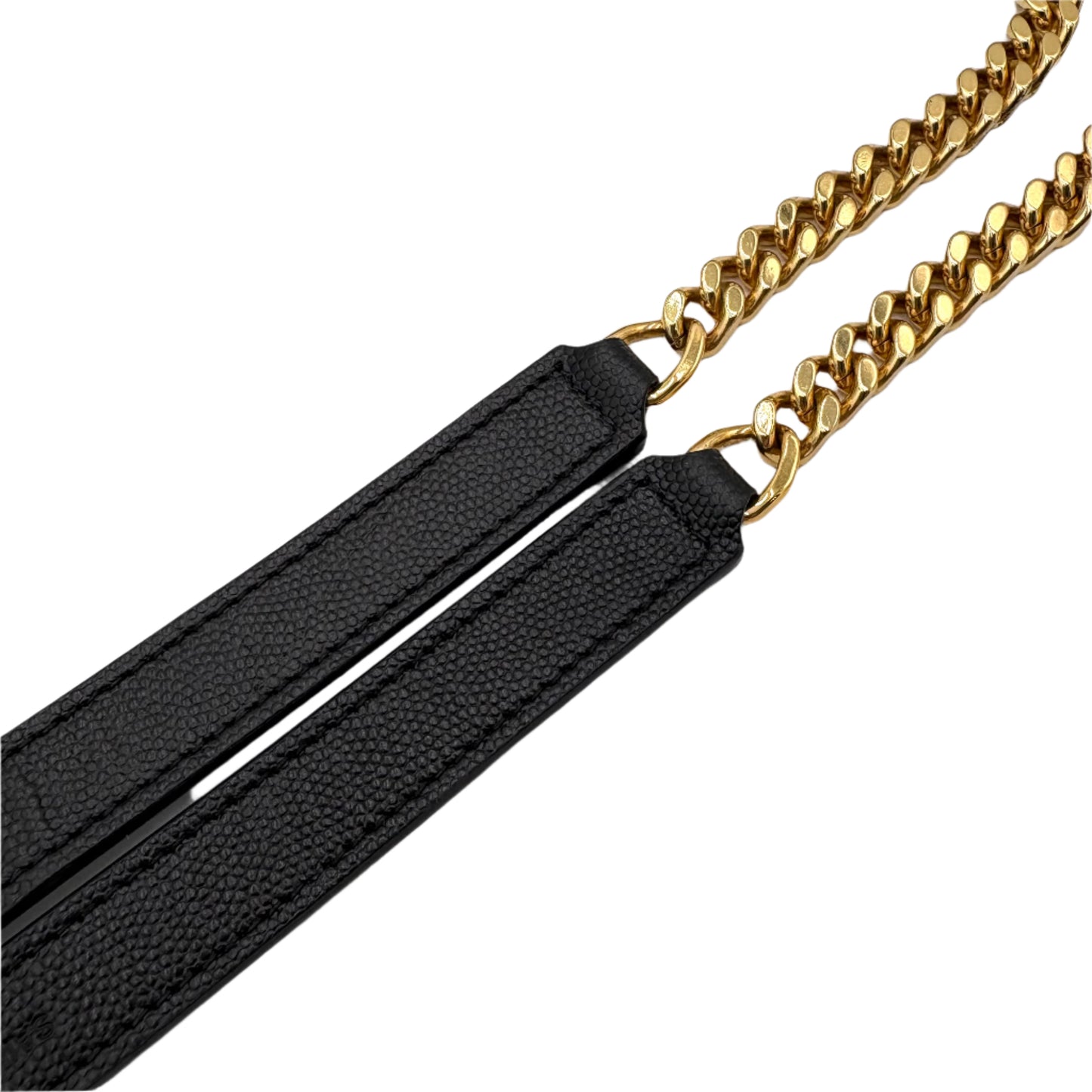 Saint Laurent Envelope Triquilt Large Shoulder Bag in Grained Leather