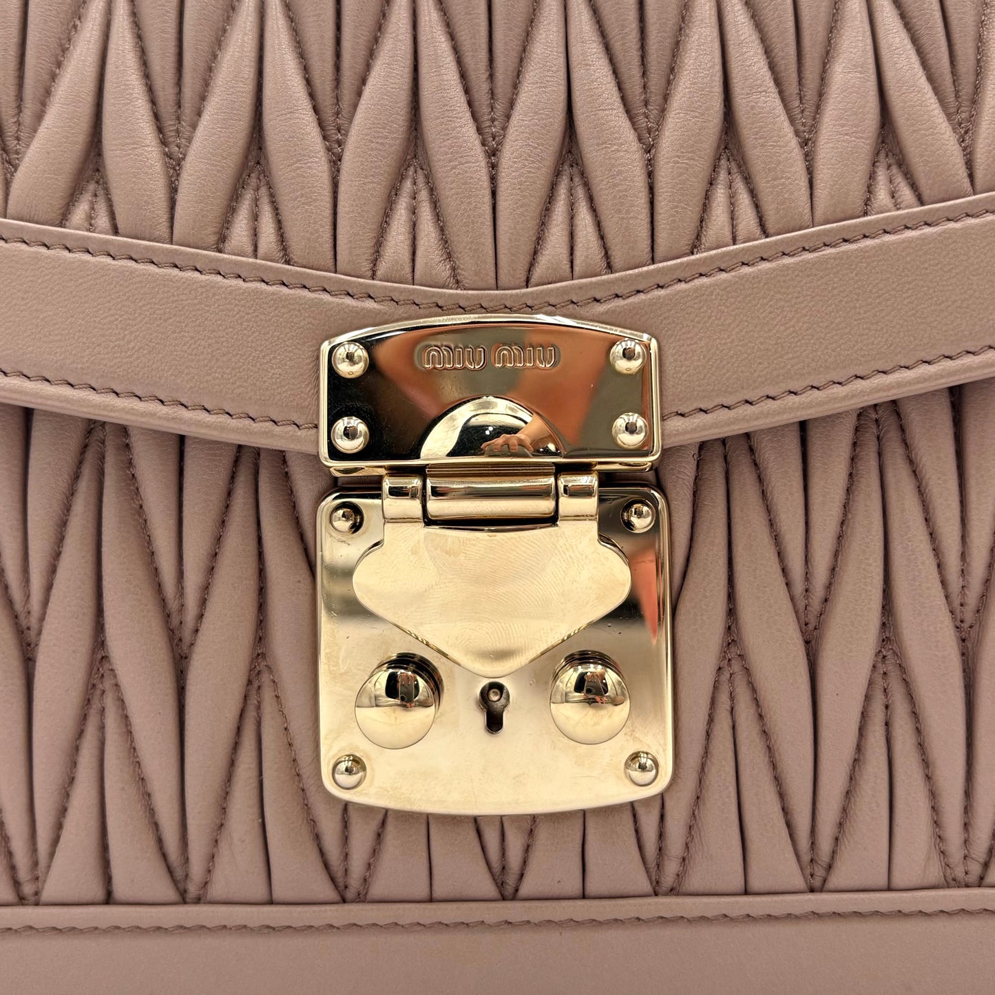 Miu Miu Confidential Leather Ba-Nude
