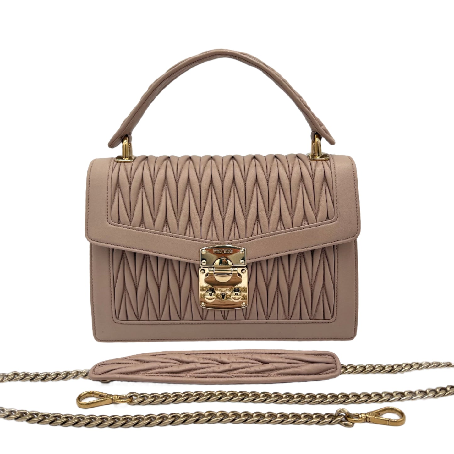 Miu Miu Confidential Leather Ba-Nude
