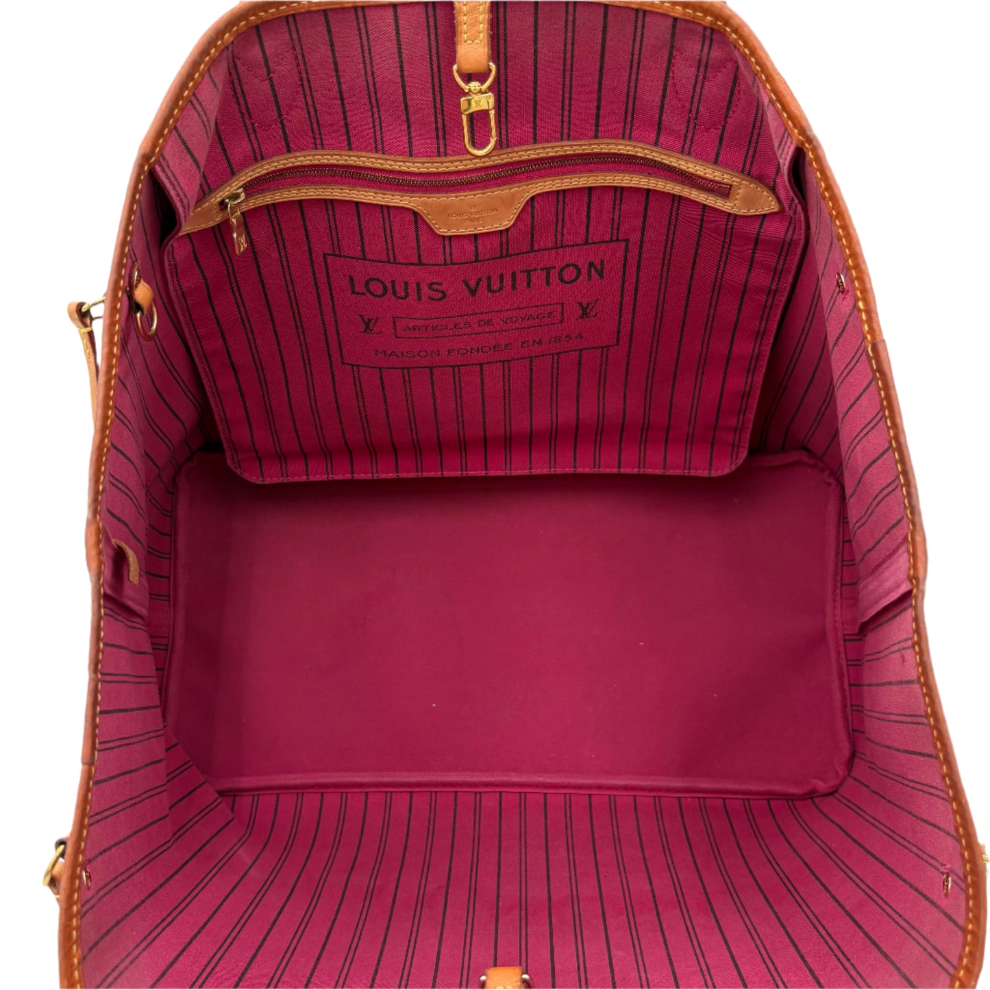 2018 Louis Vuitton Neverfull Monogram GM Hot Pink Interior