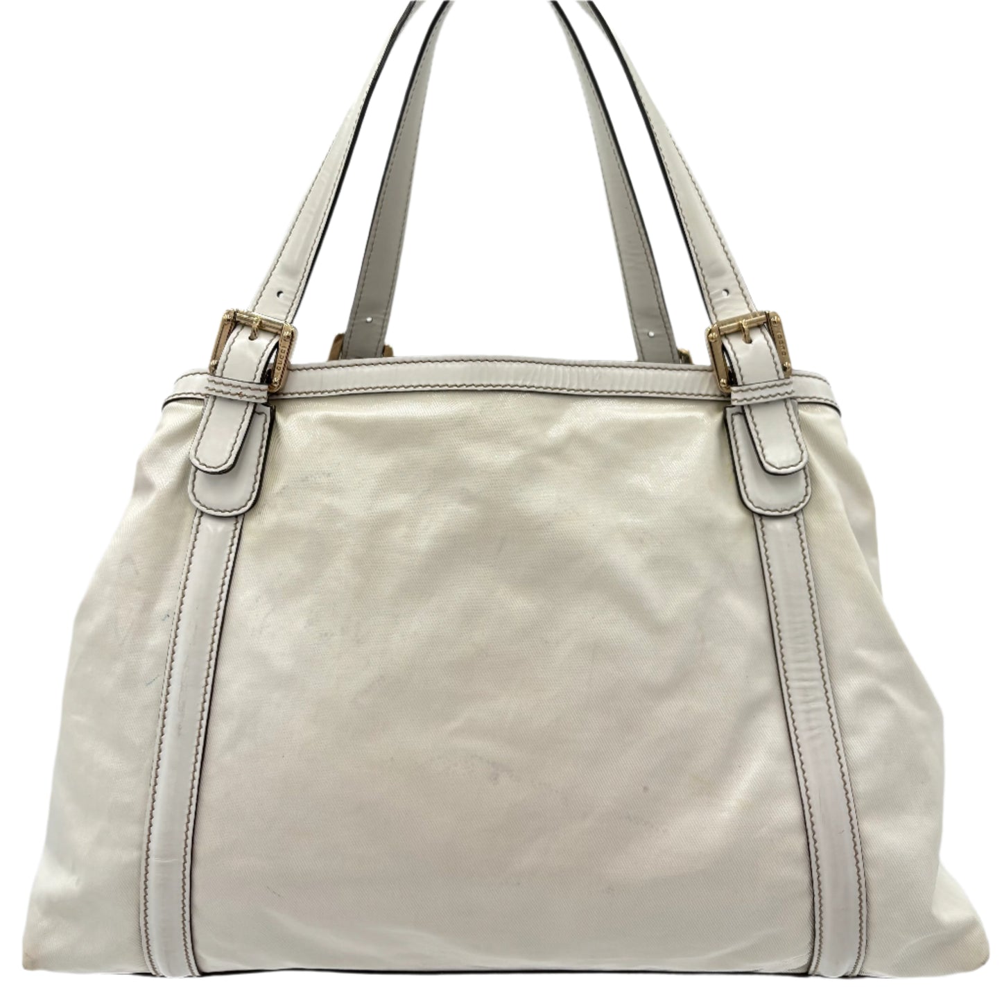 Gucci Britt Web Hobo Bag-White Patent